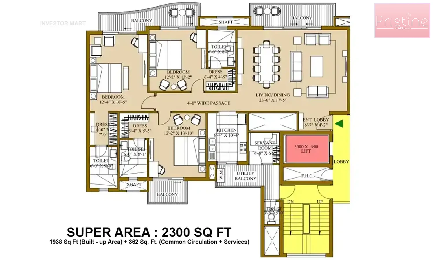 2300 Sqft