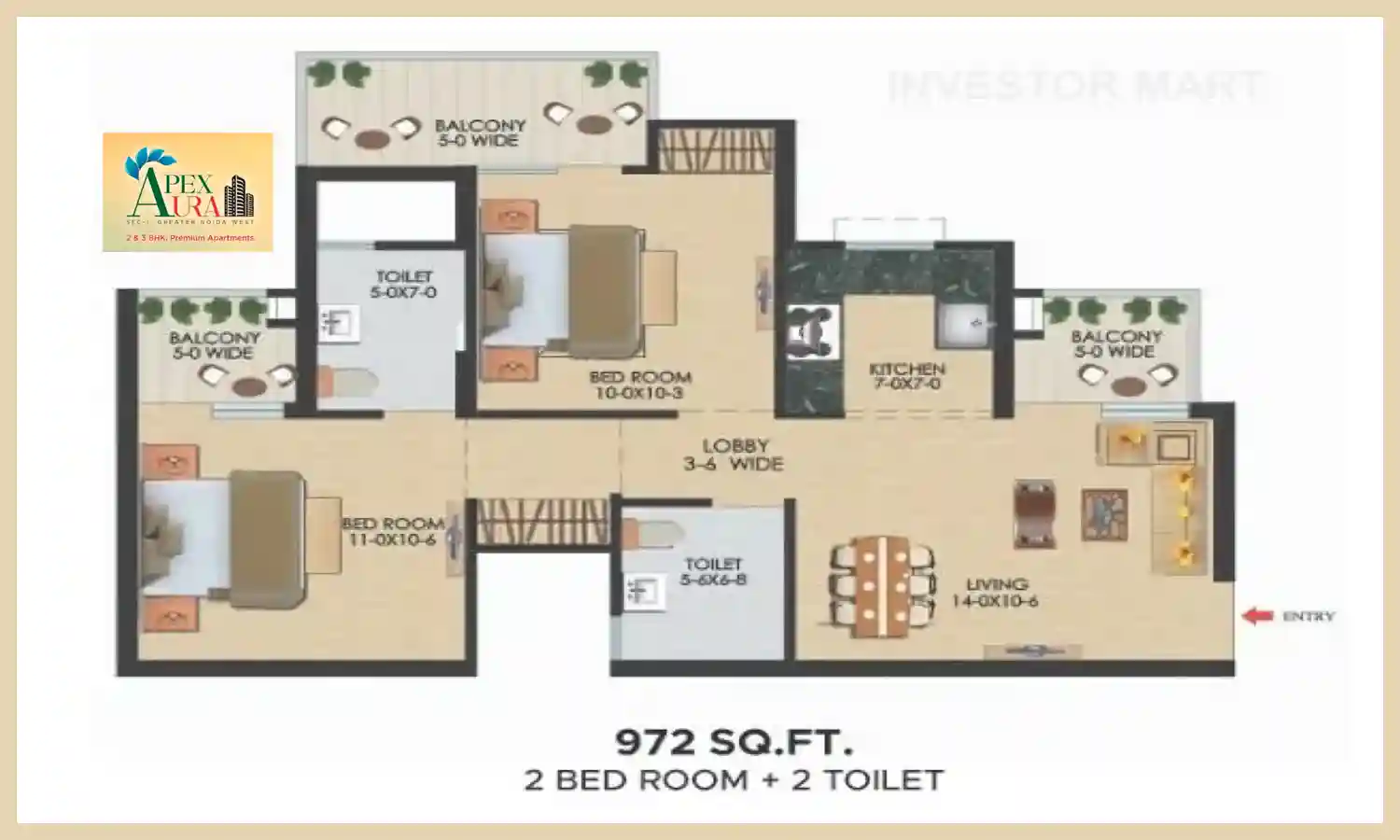972 Sqft