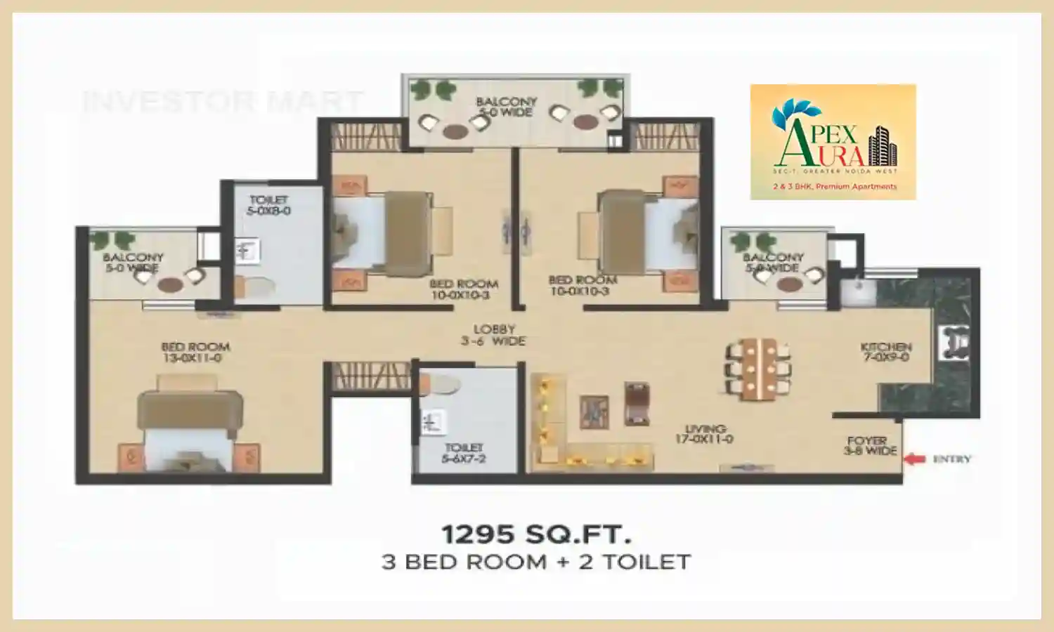 1295 Sqft