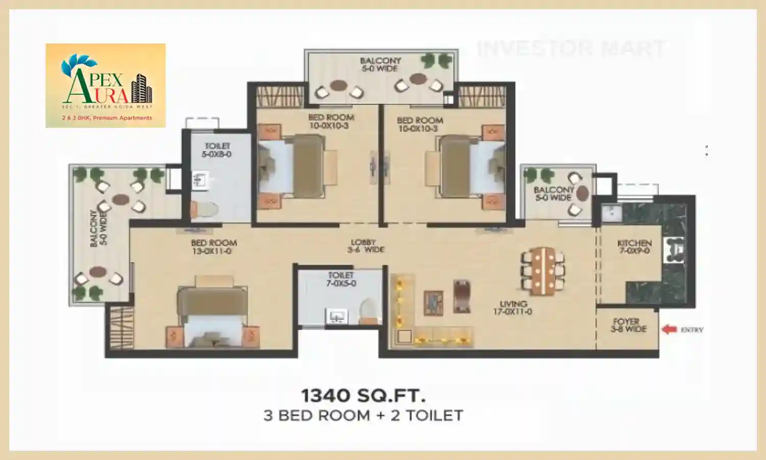 1340 Sqft