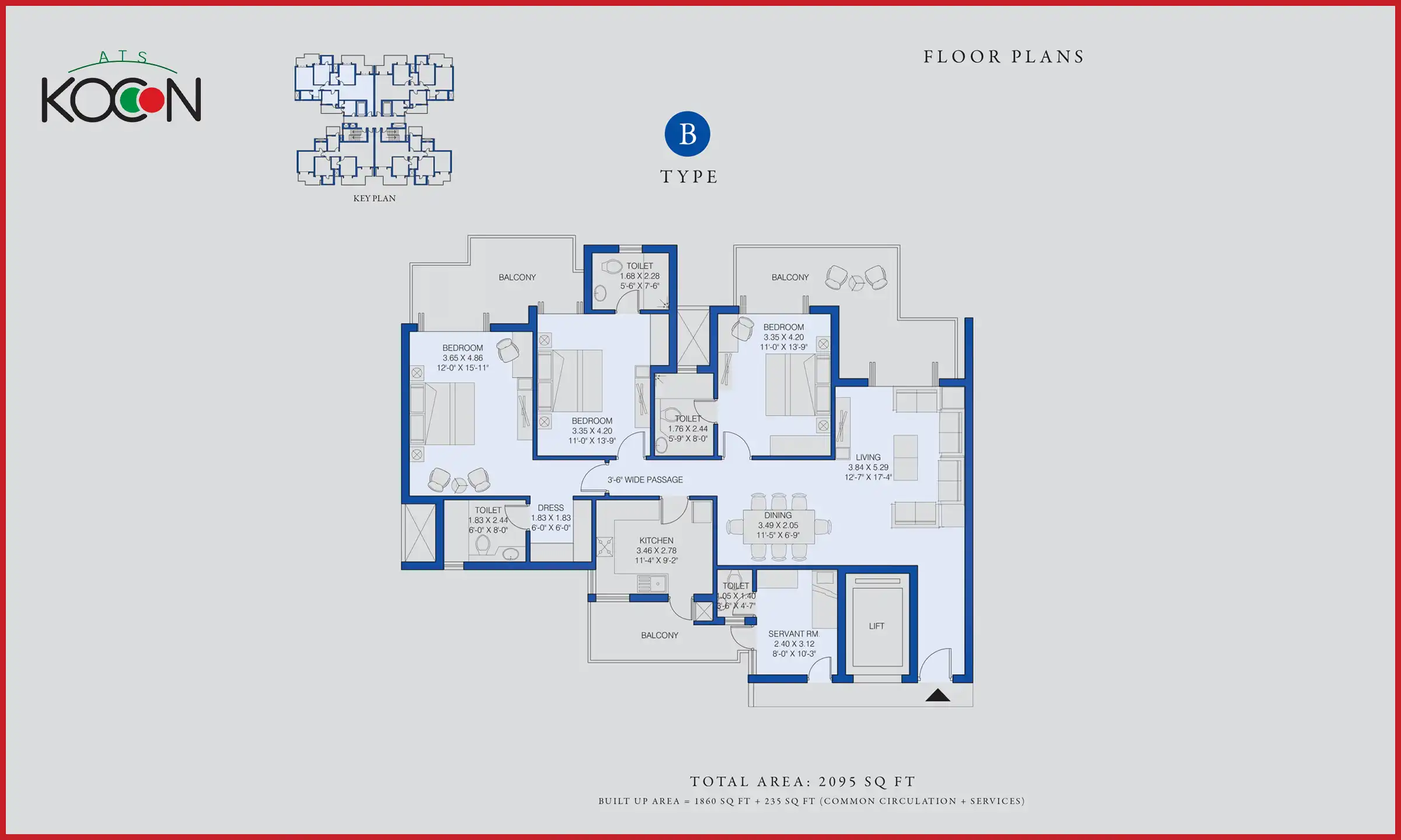 2095 Sqft