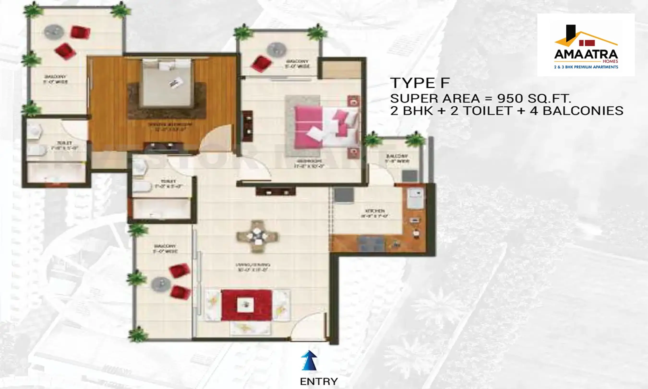 950 Sqft