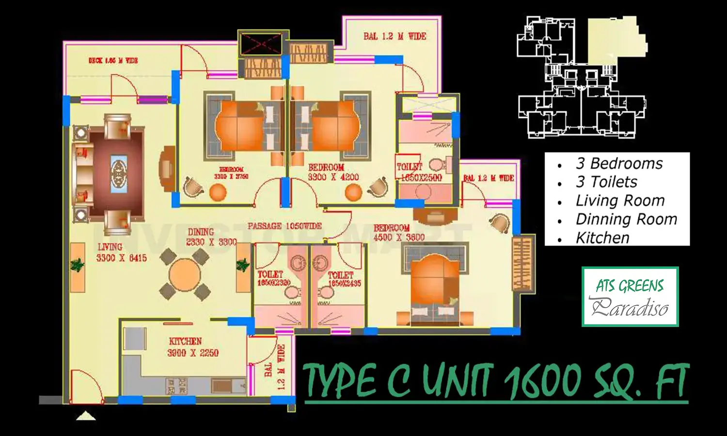 1600 Sqft
