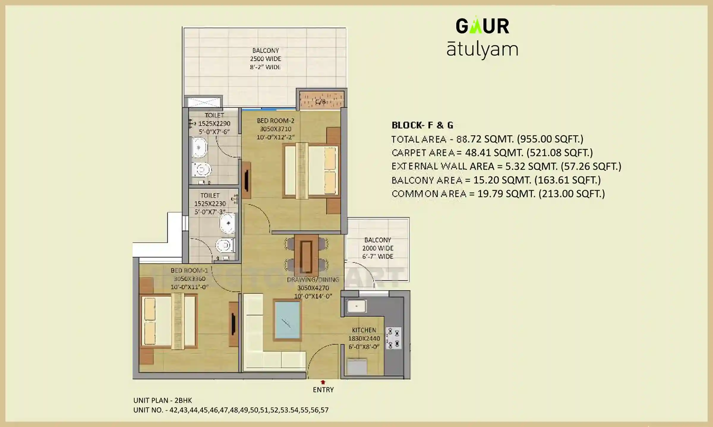 955 Sqft