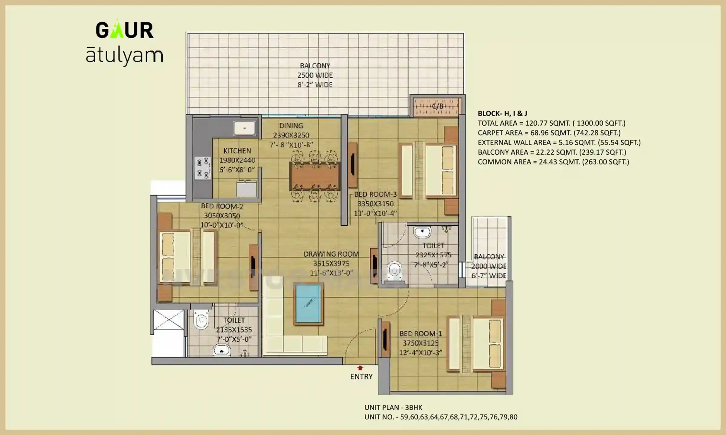 1300 Sqft