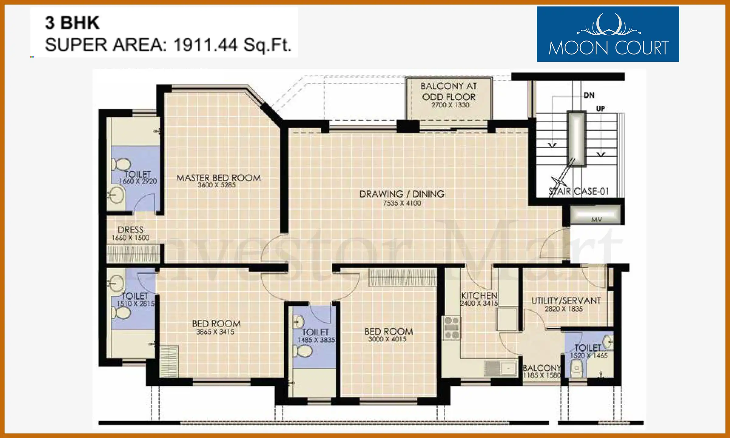 1911 Sqft