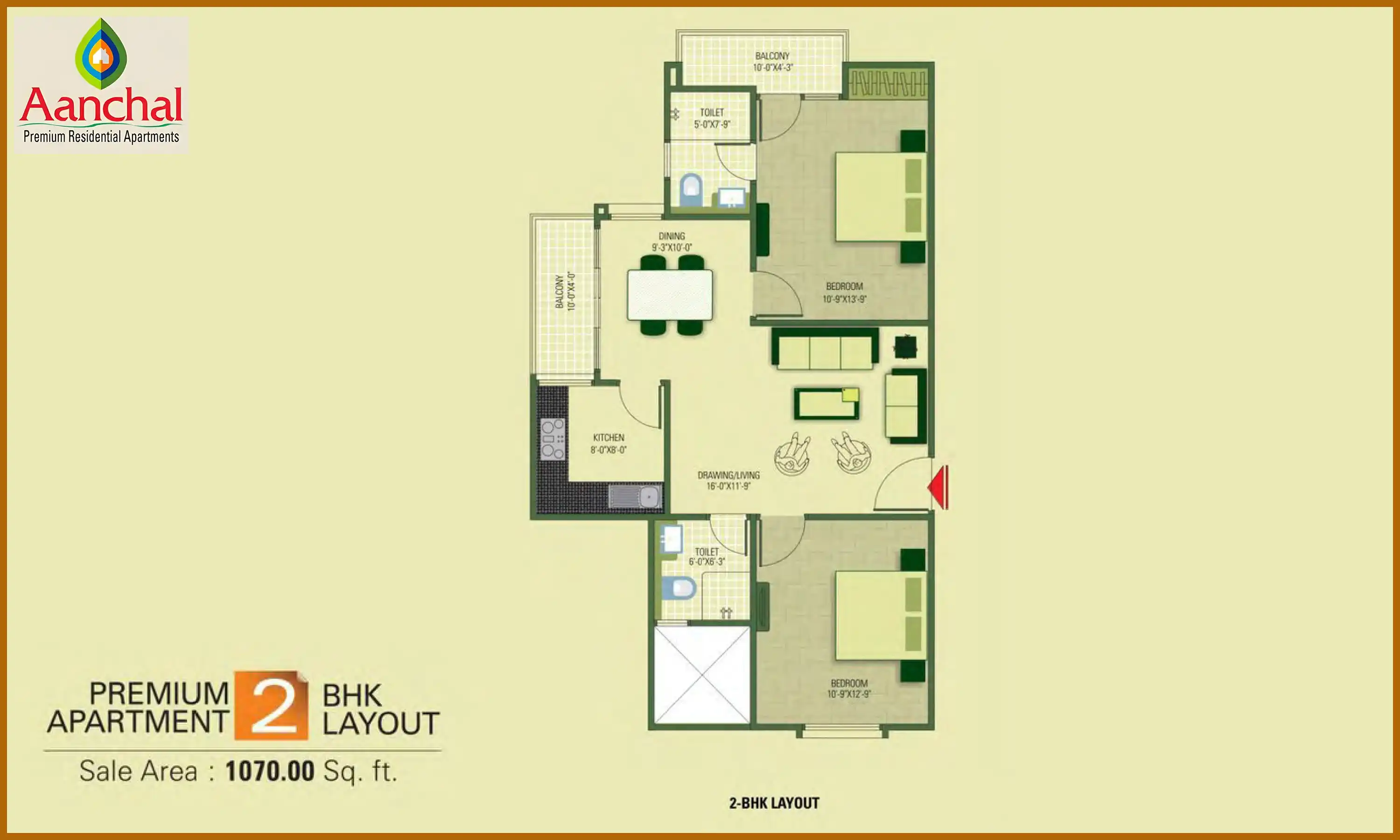 1070 Sqft