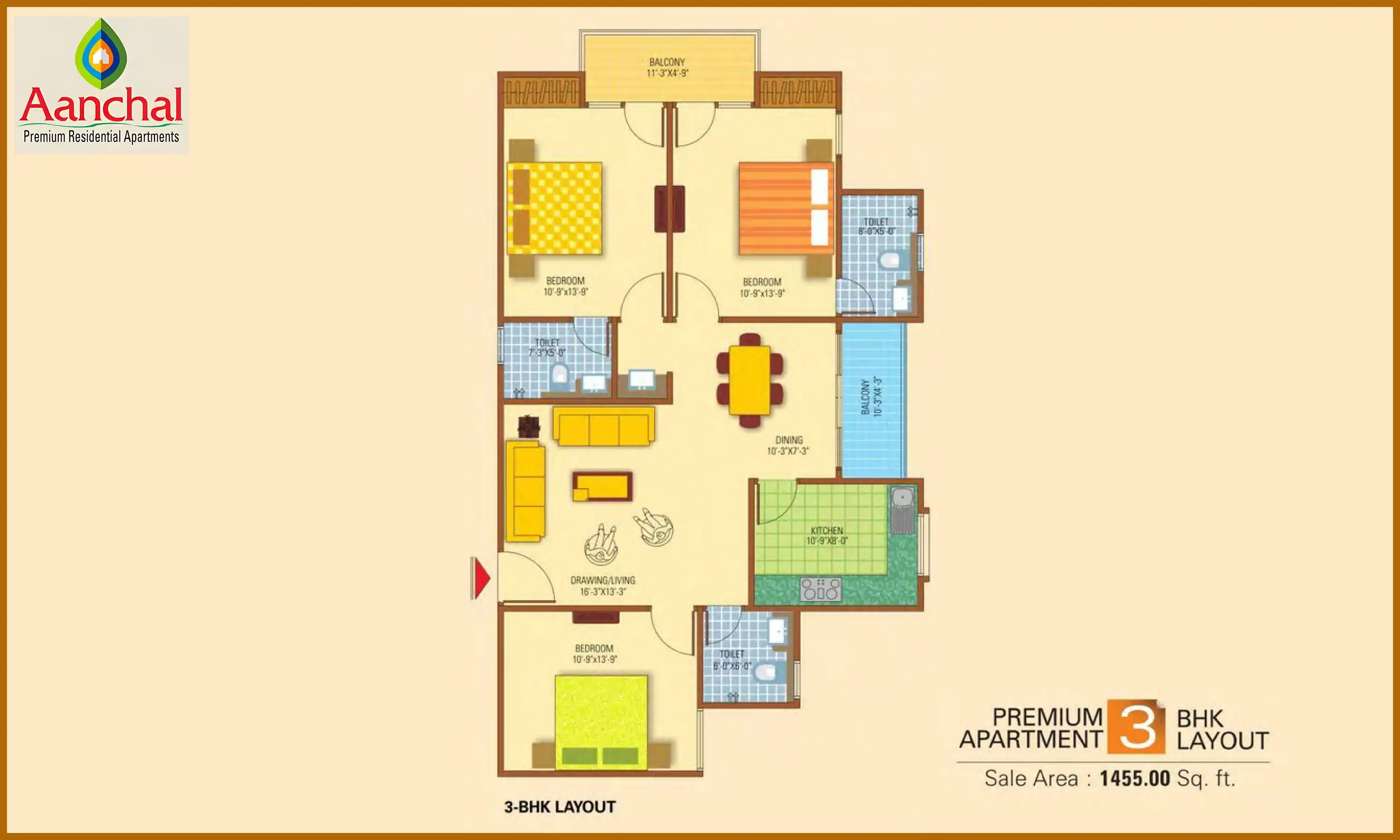 1455 Sqft