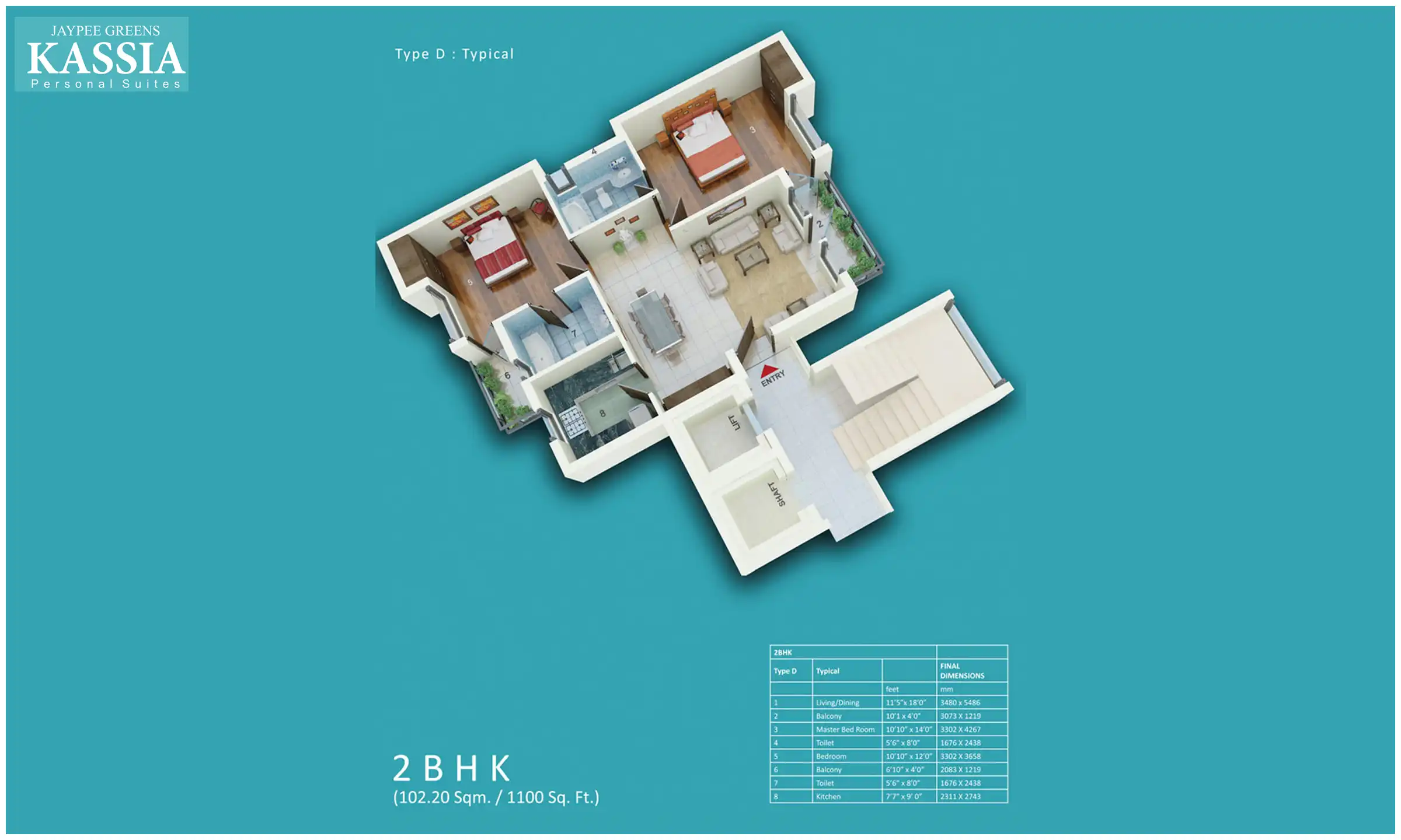 1100 Sqft