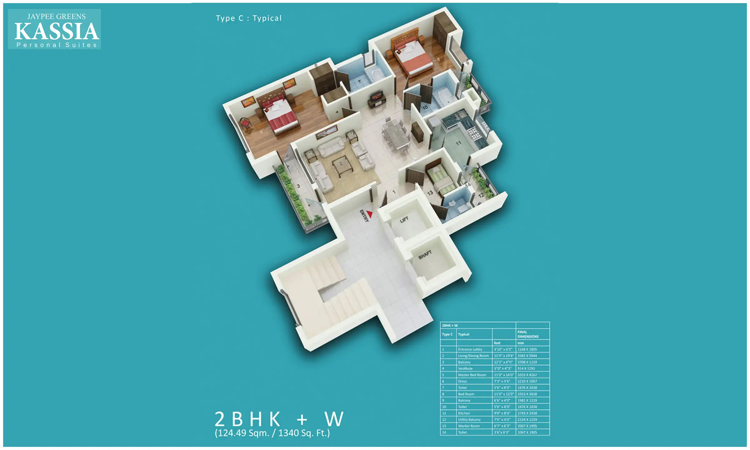 1340 Sqft
