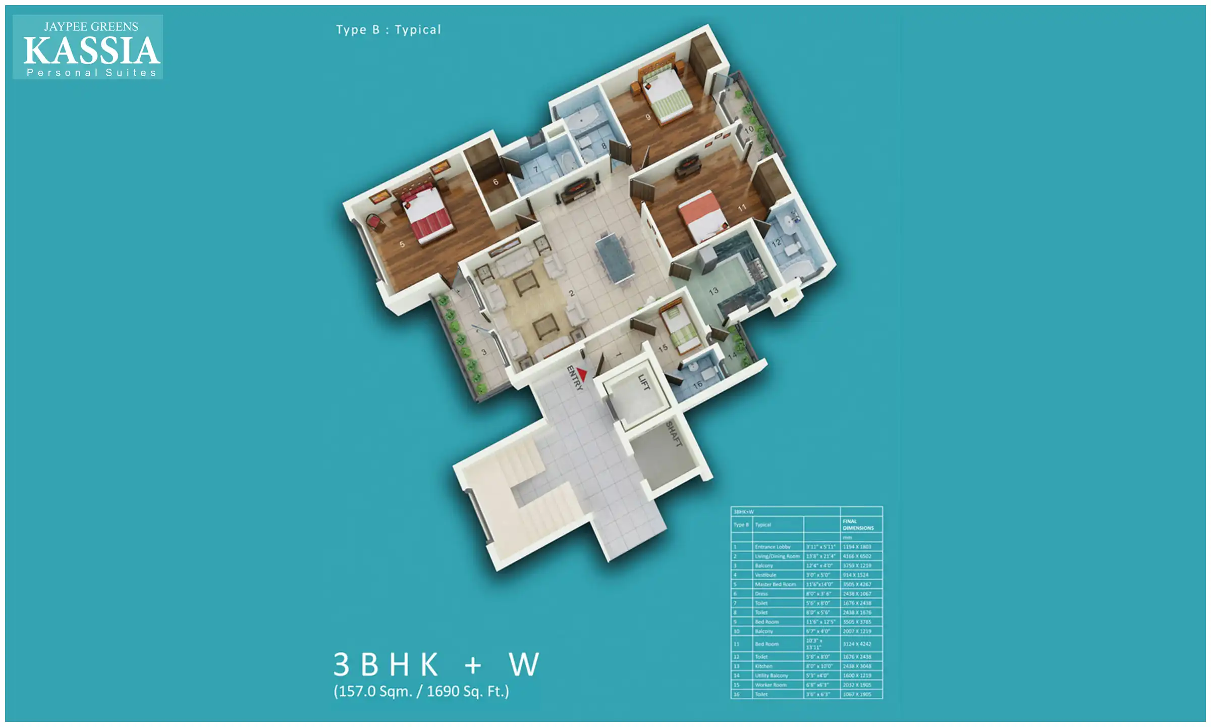 1690 Sqft