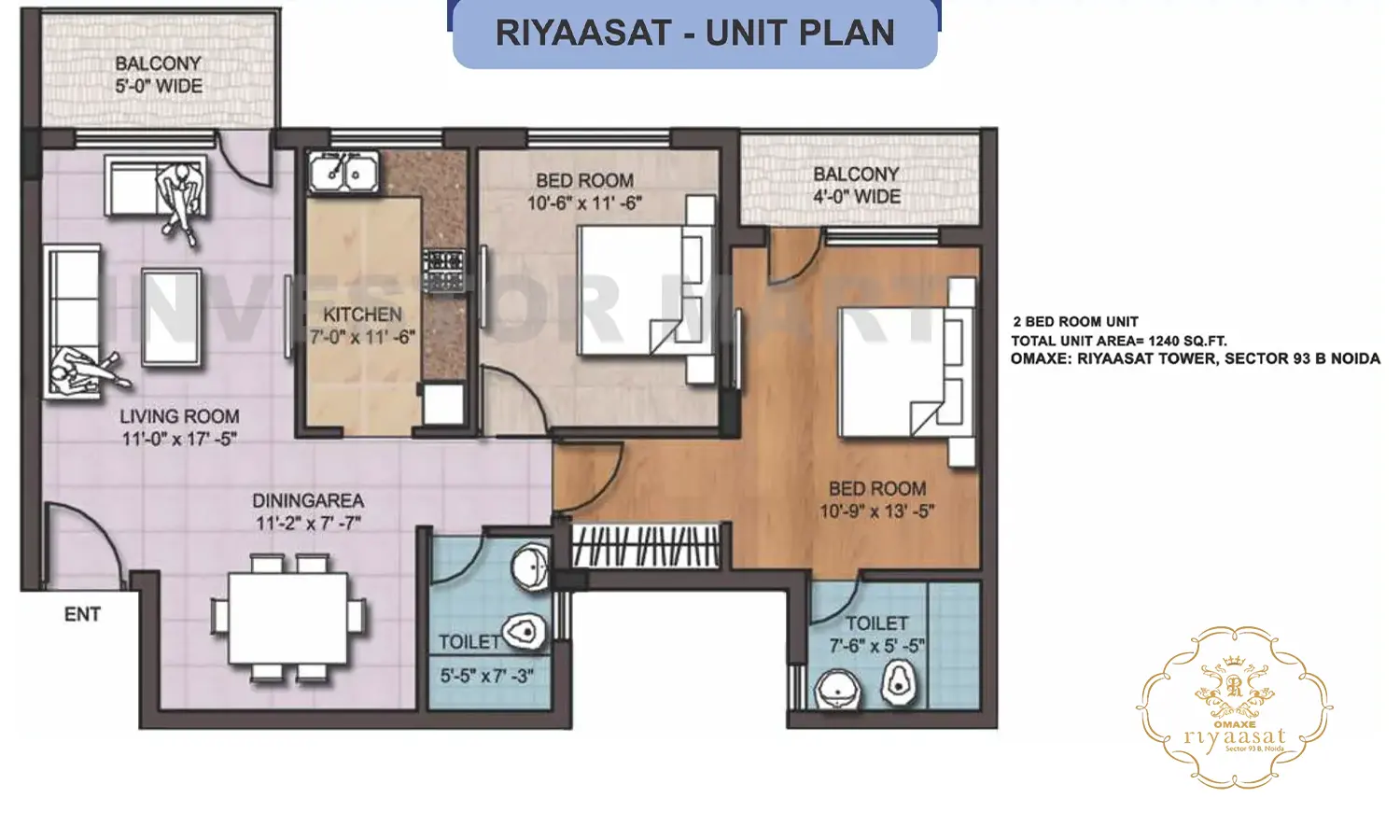 1240 Sqft
