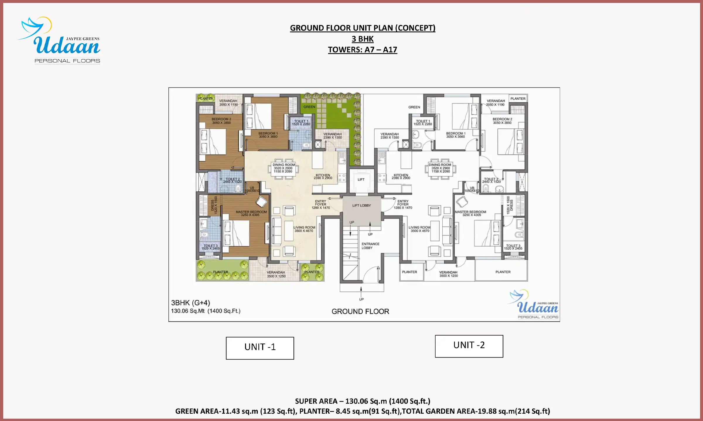 1400 Sqft