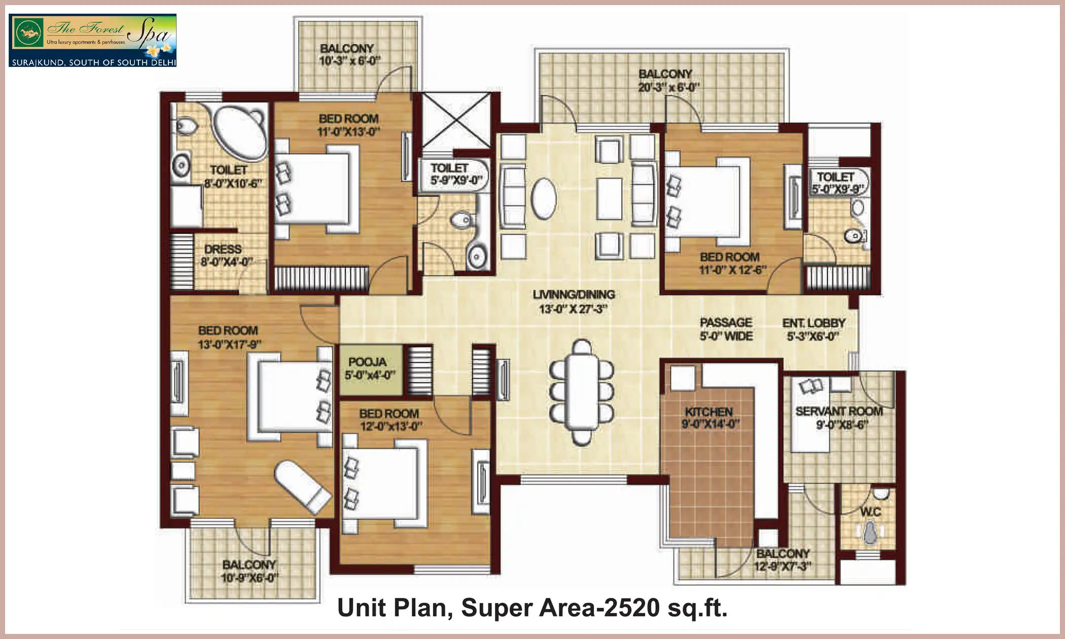 2520 Sqft