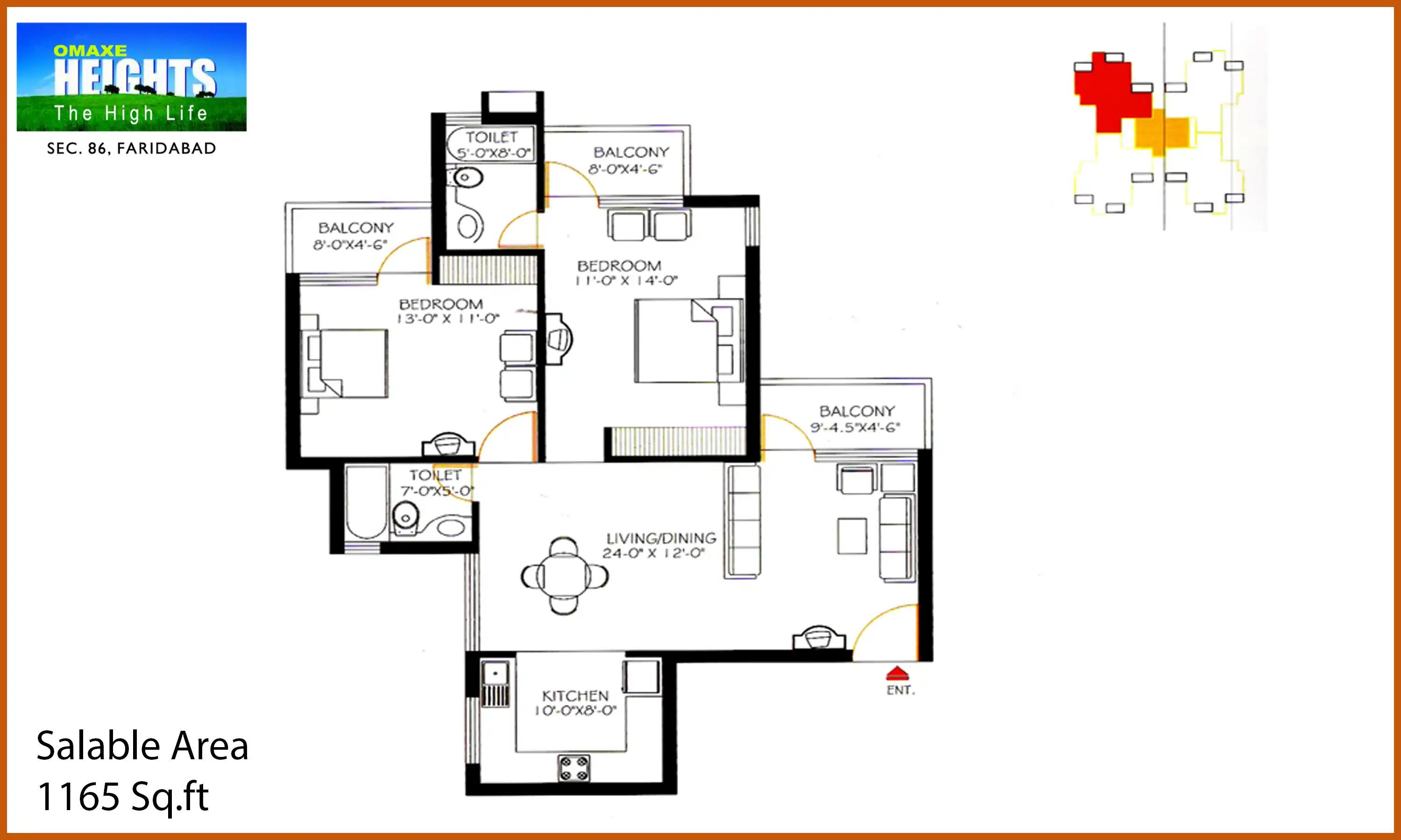 1165 Sqft