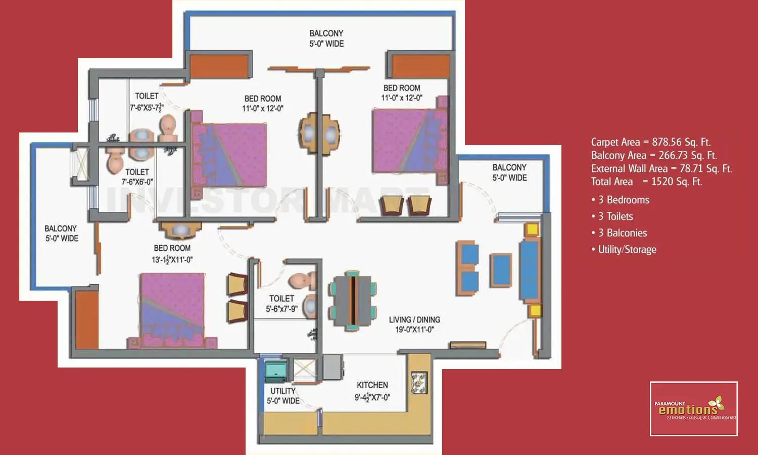 1520 Sqft