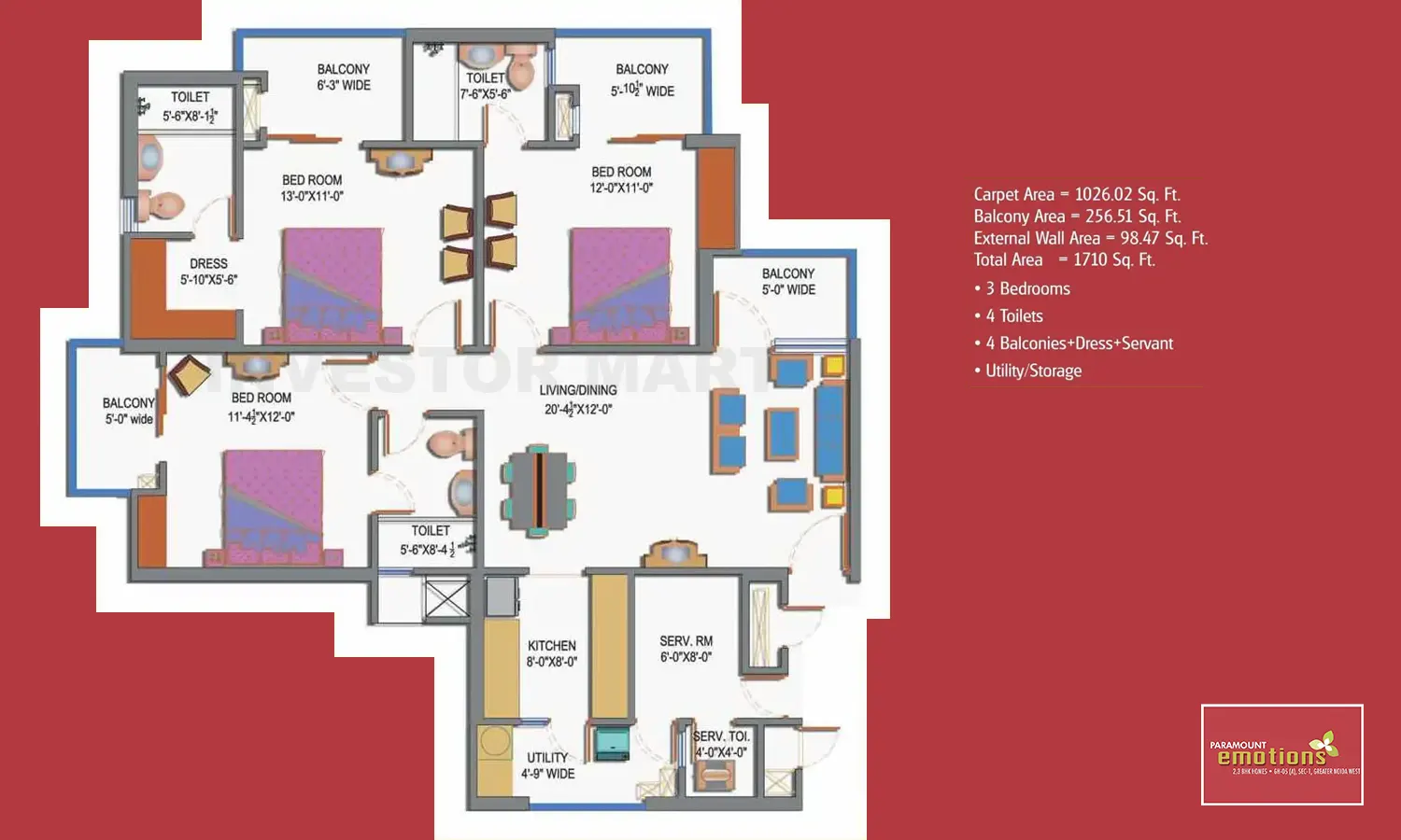 1710 Sqft