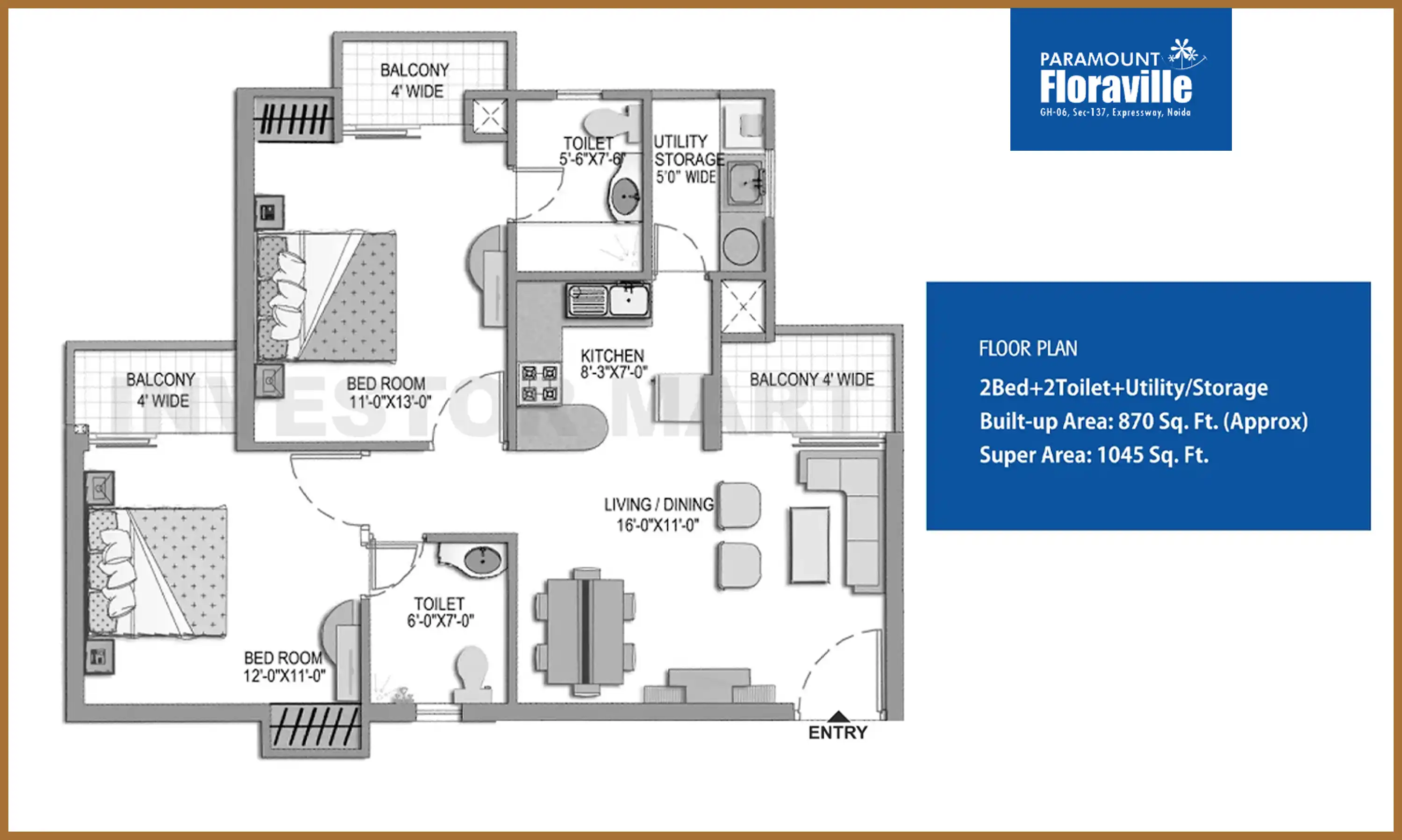 1045 Sqft