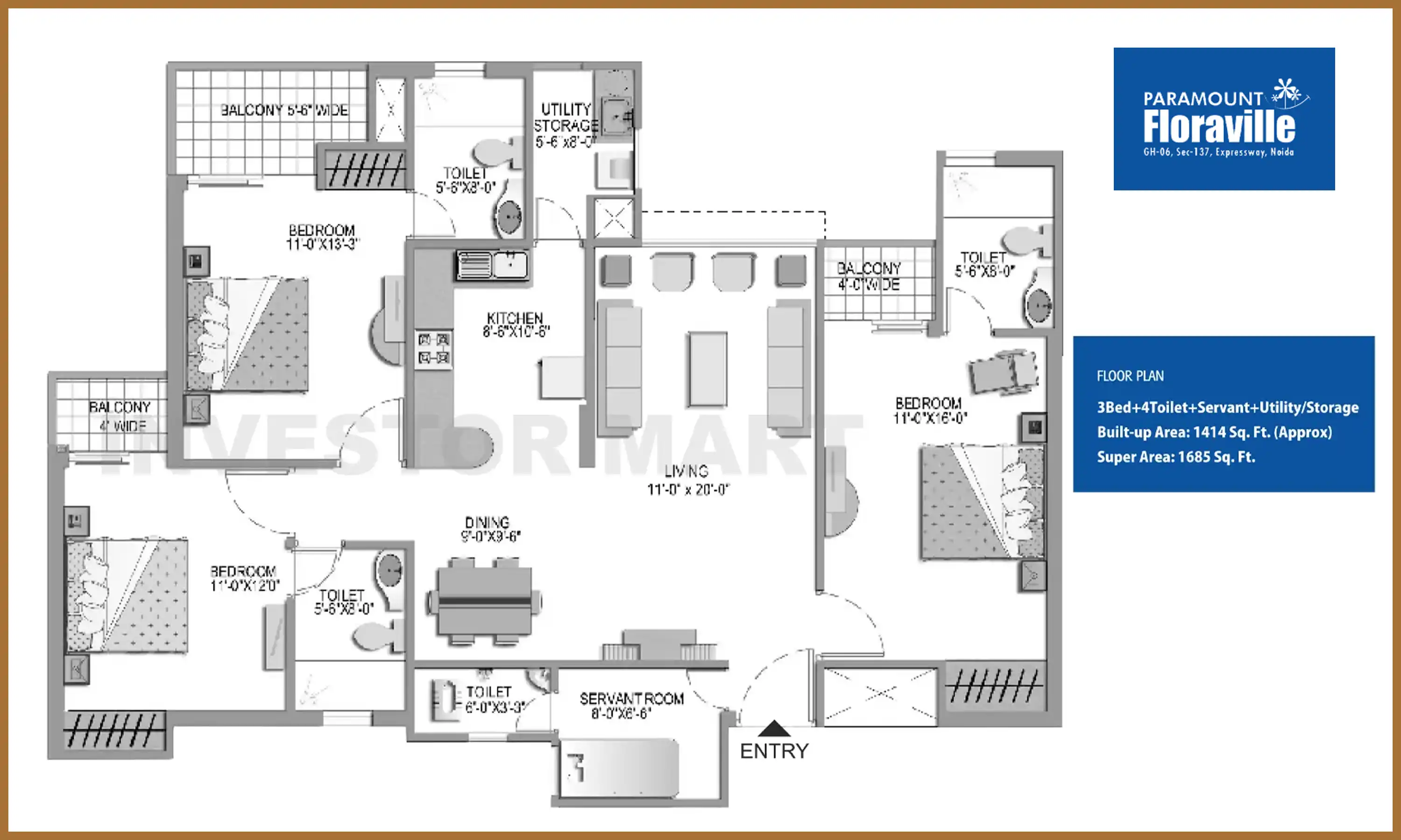 1685 Sqft