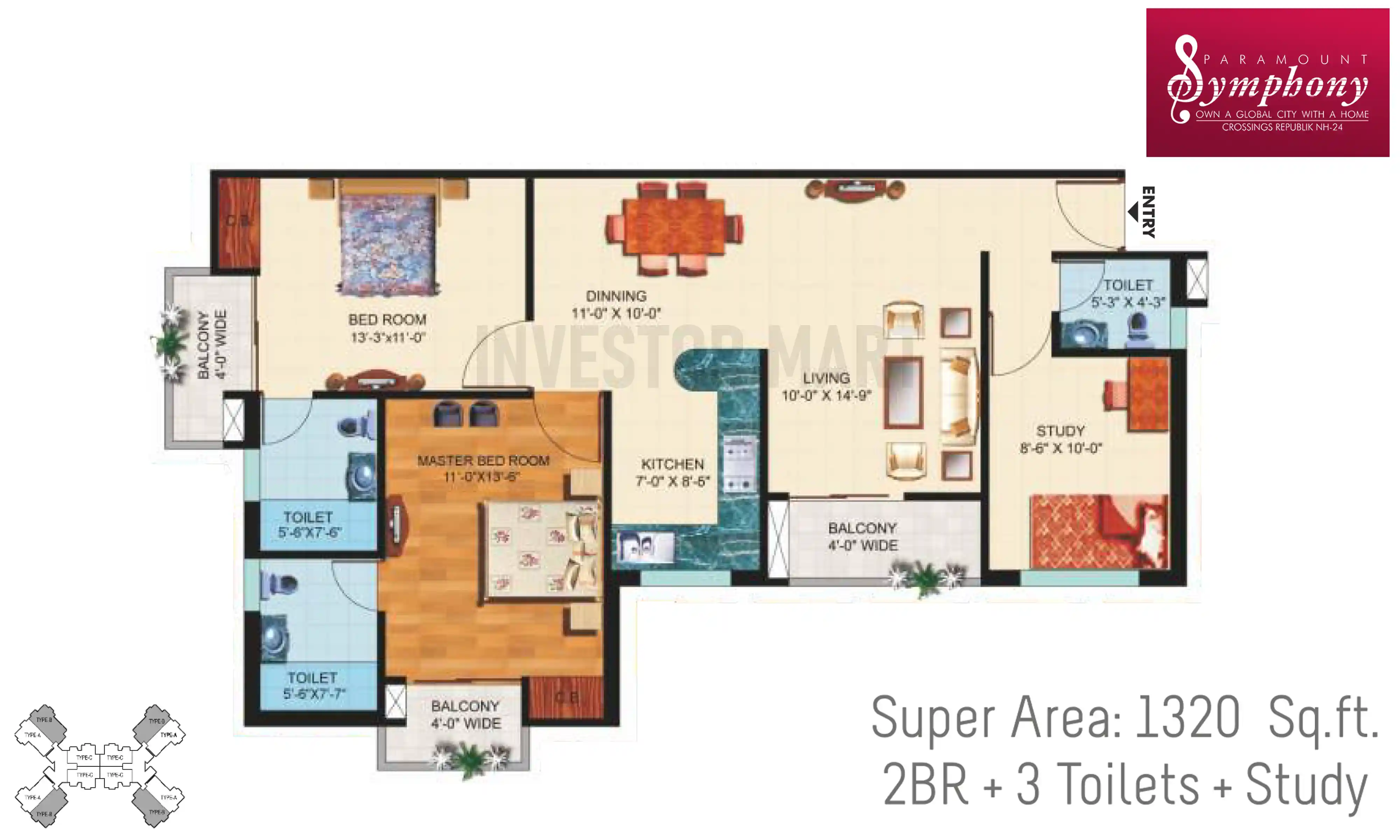 1320 Sqft