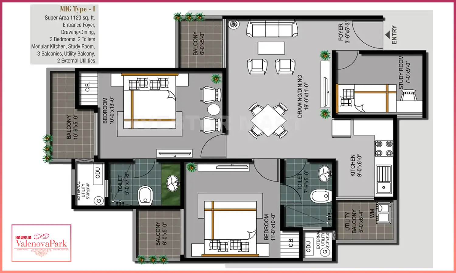 1120 Sqft