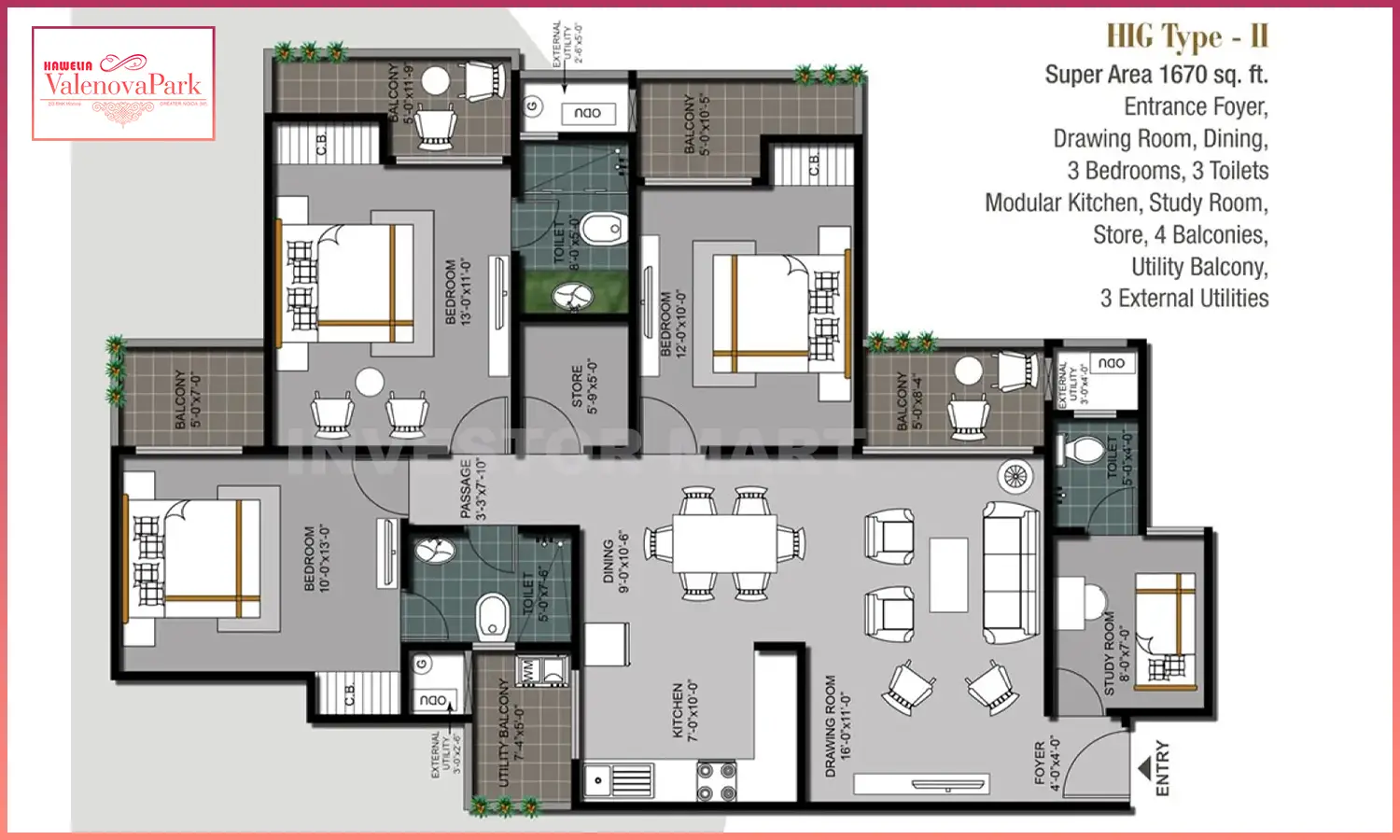1670 Sqft