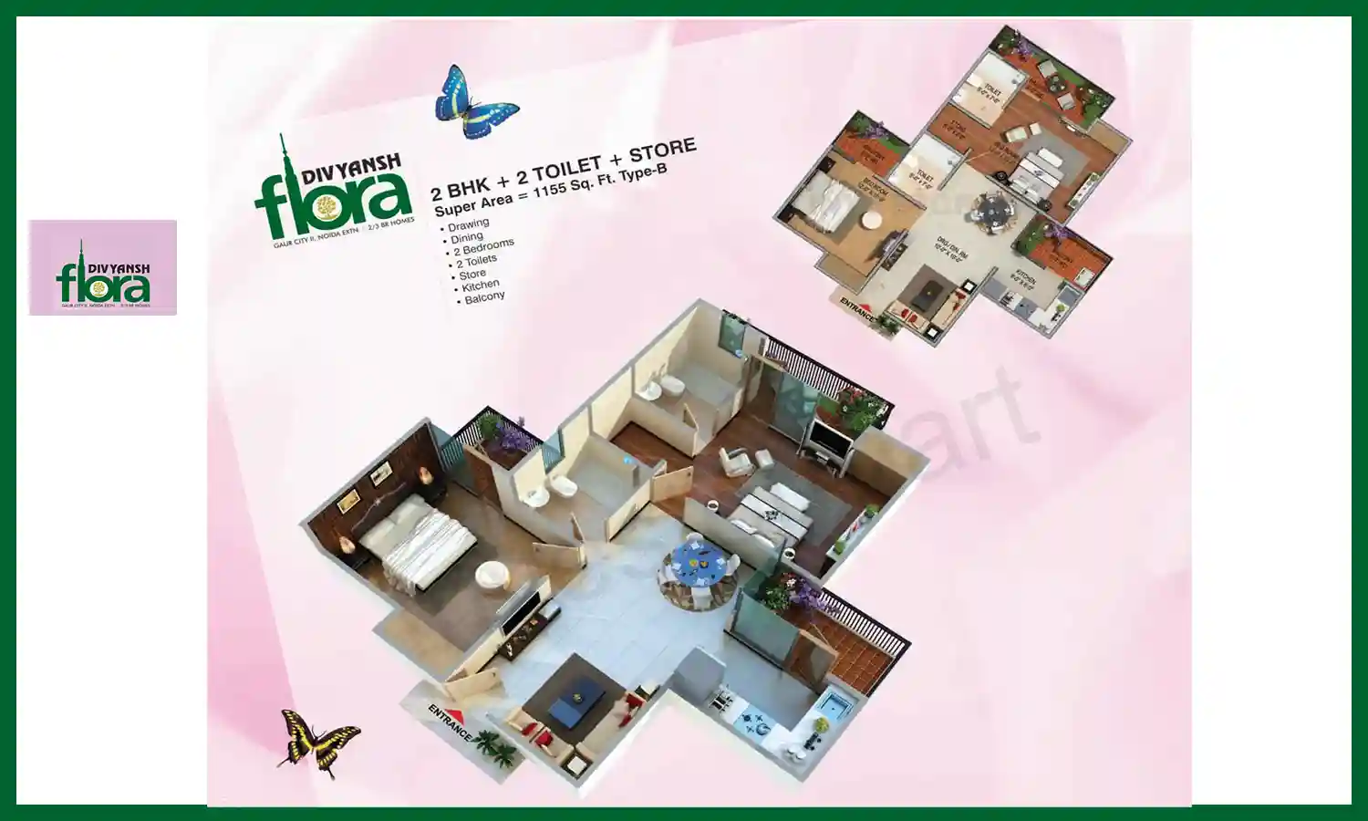 1155 Sqft