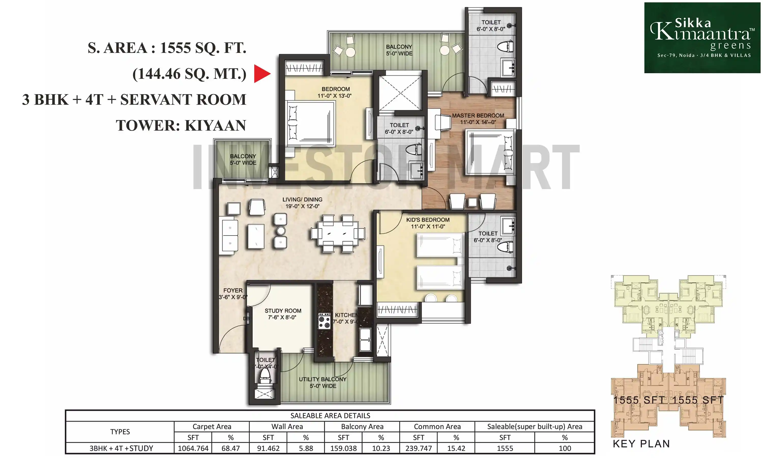 1555 Sqft
