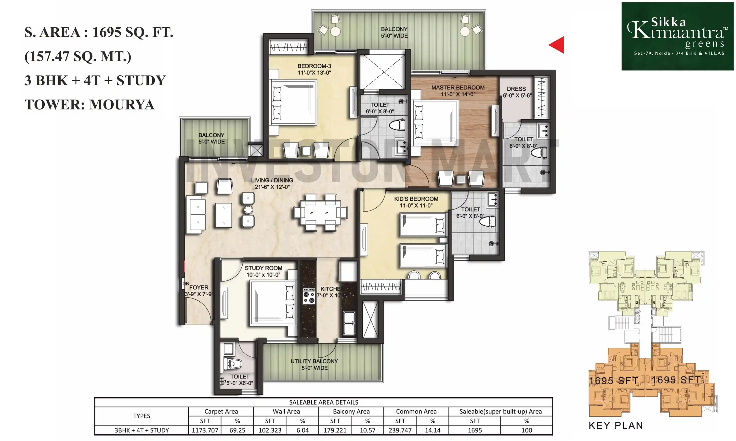 1695 Sqft