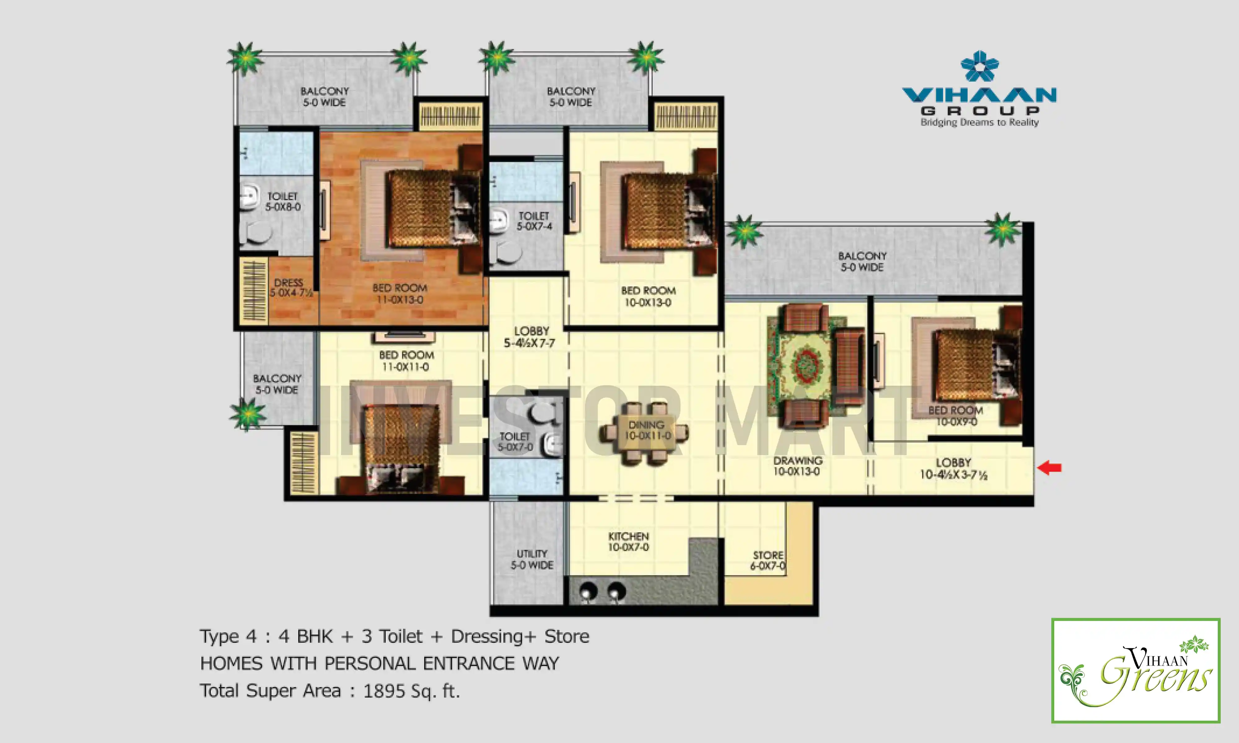 1895 Sqft