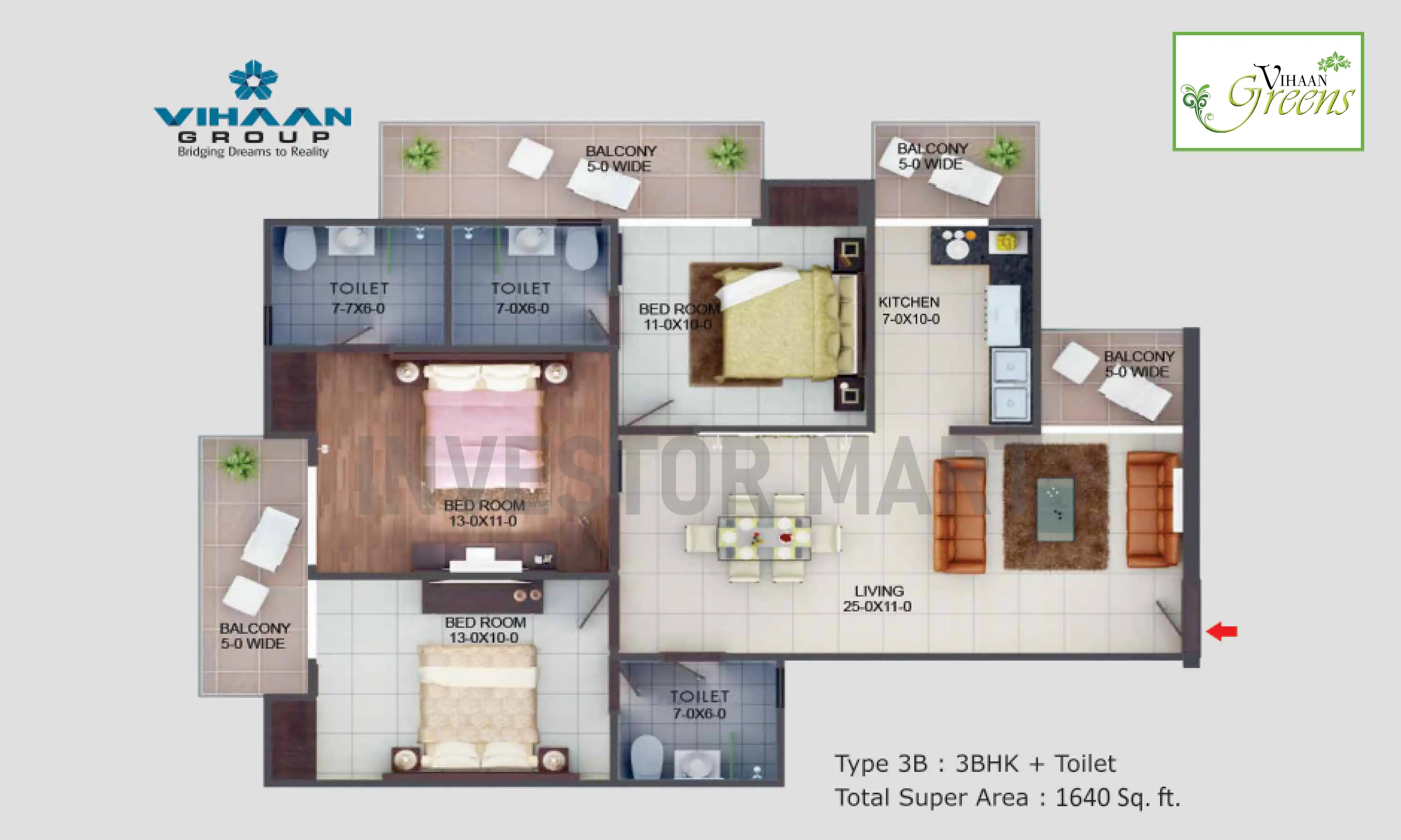 1640 Sqft