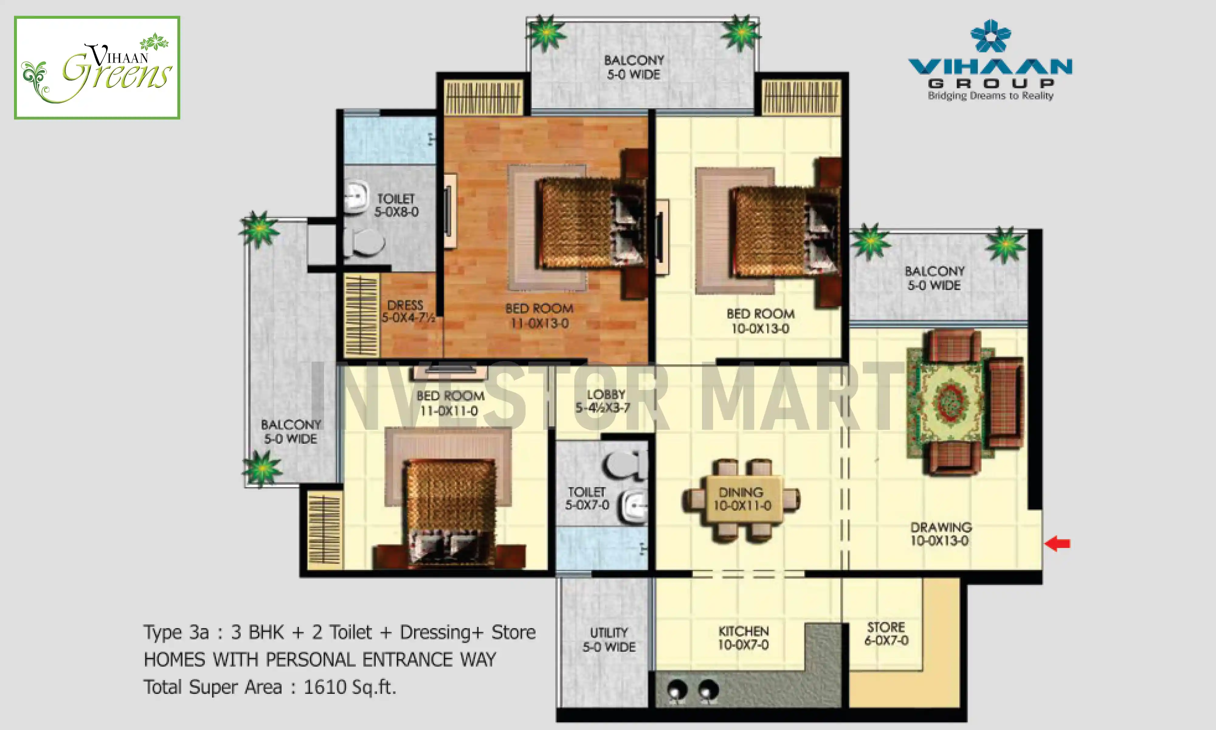 1610 Sqft