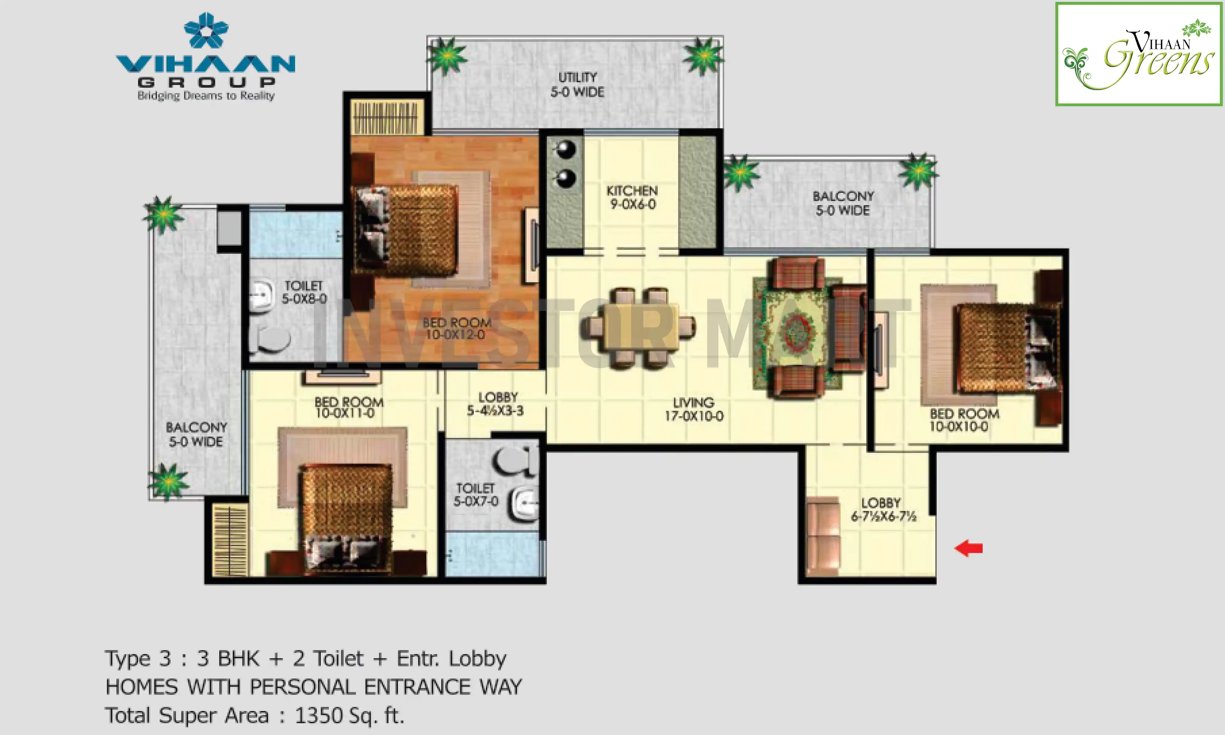 1350 Sqft