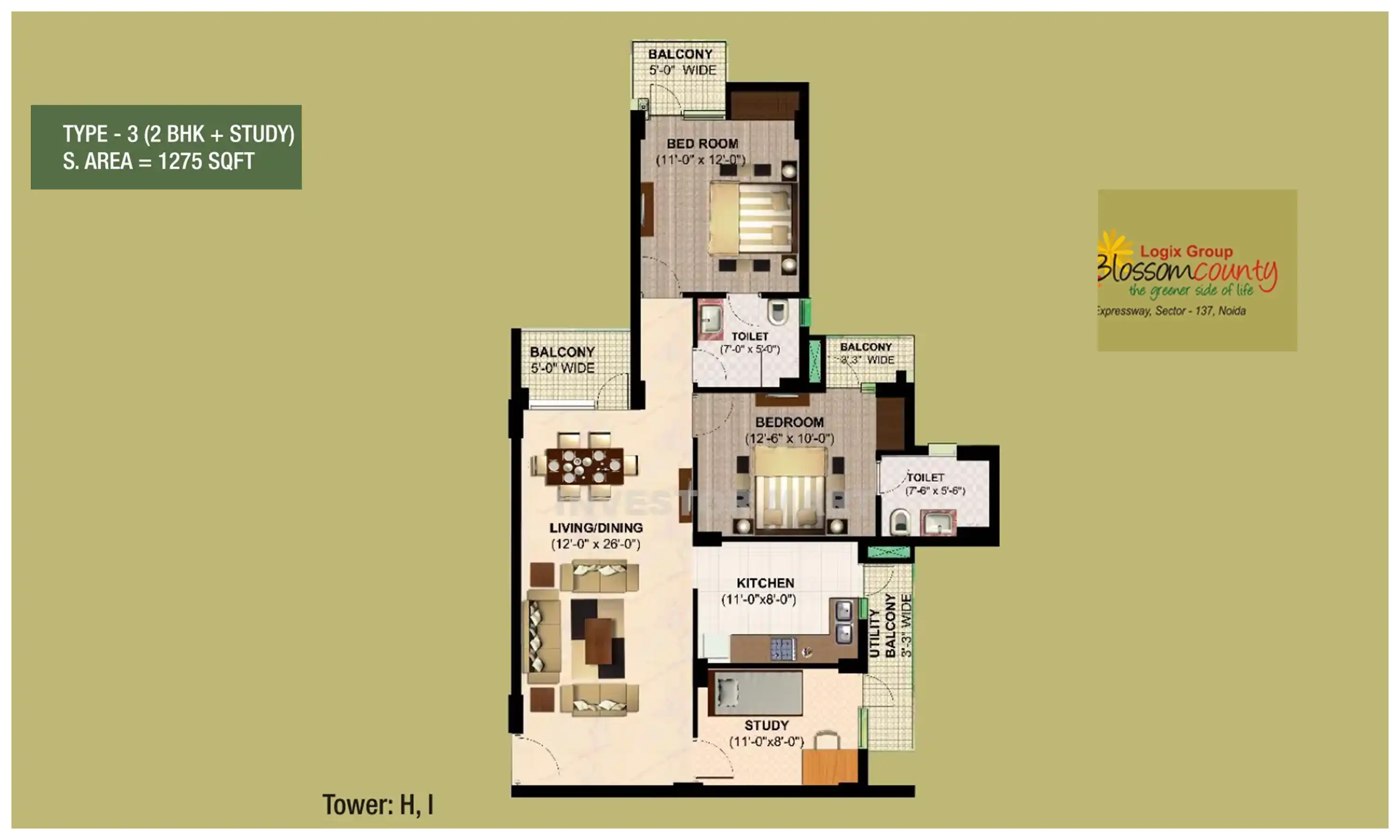 1275 Sqft