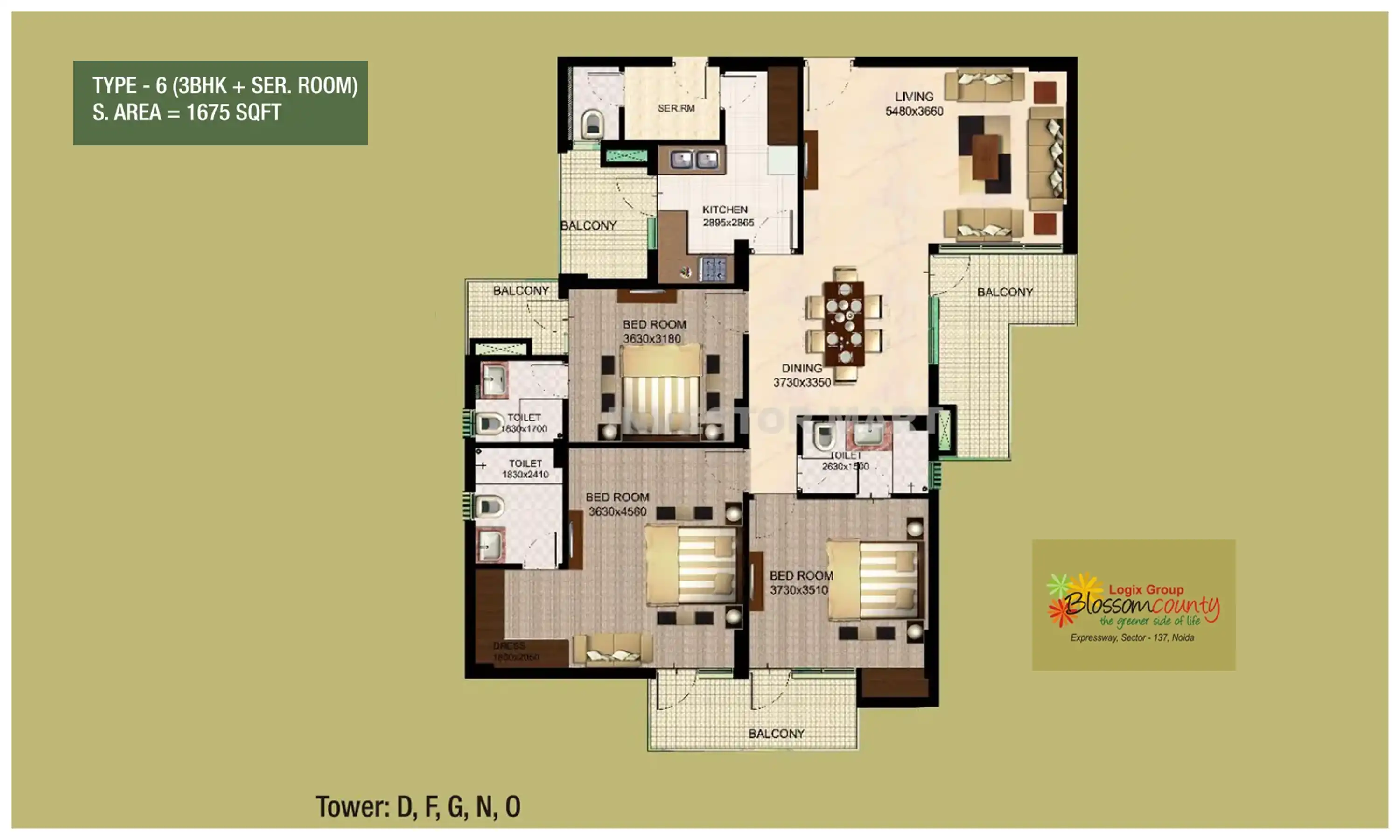 1675 Sqft