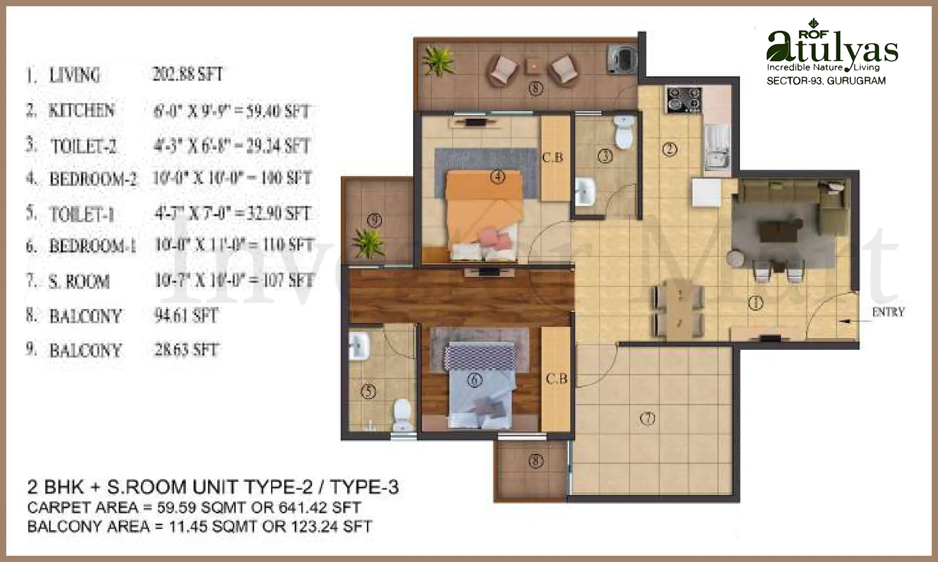 641 Sqft