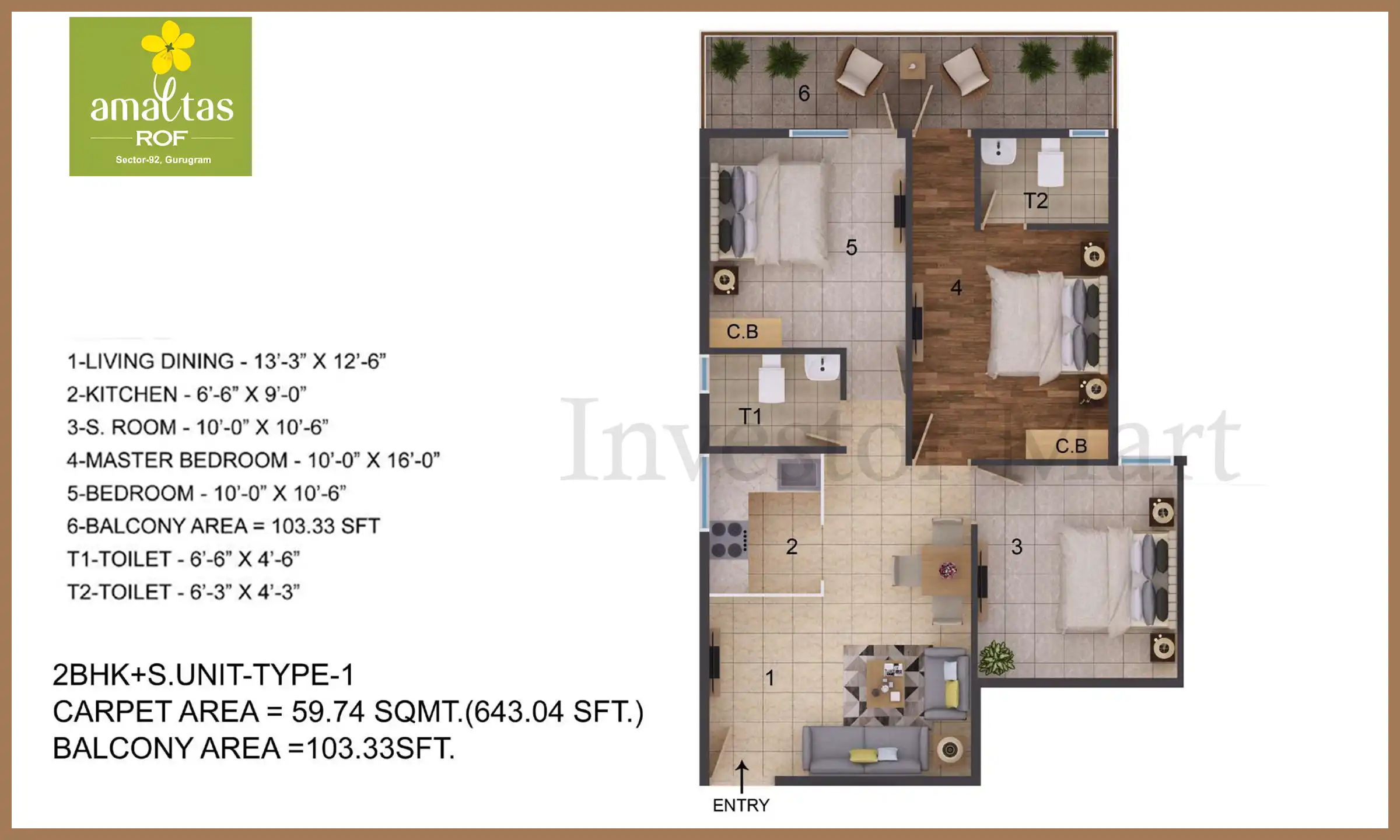 643 Sqft