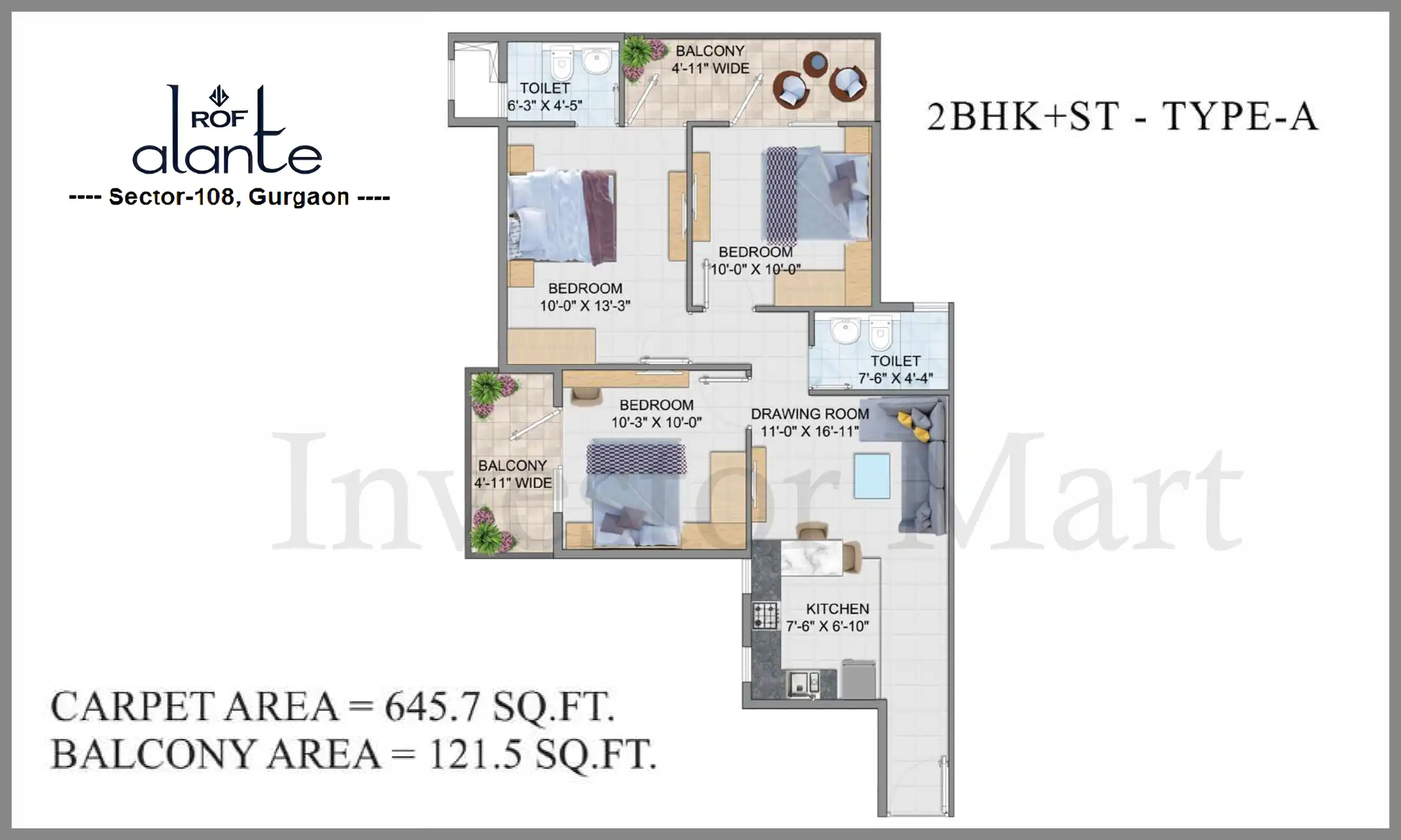 645 Sqft
