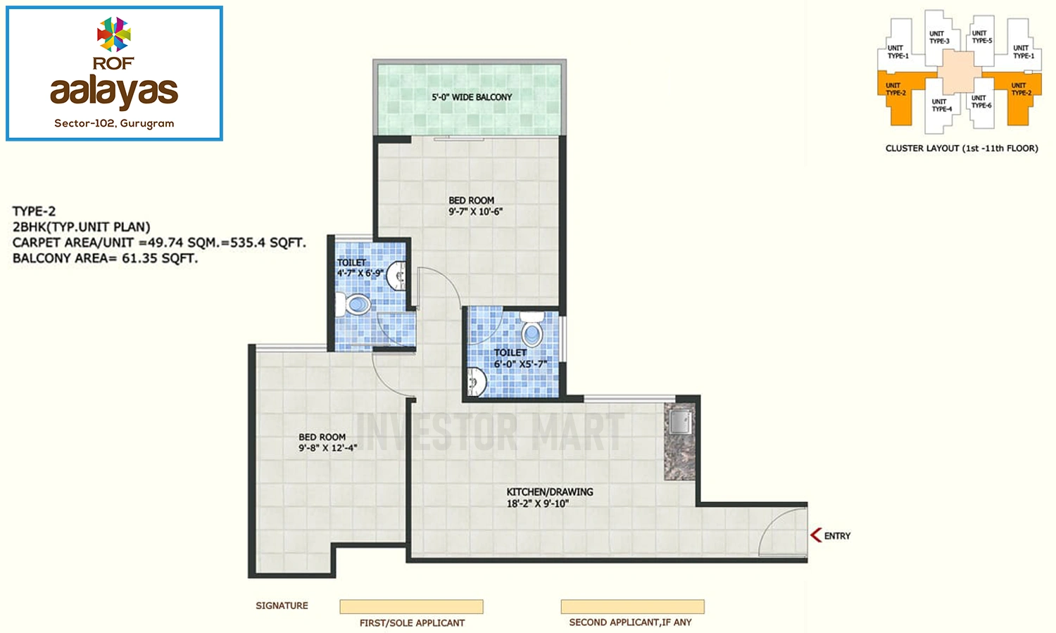 535 Sqft