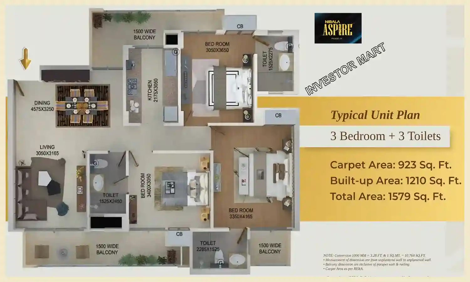 1579 Sqft