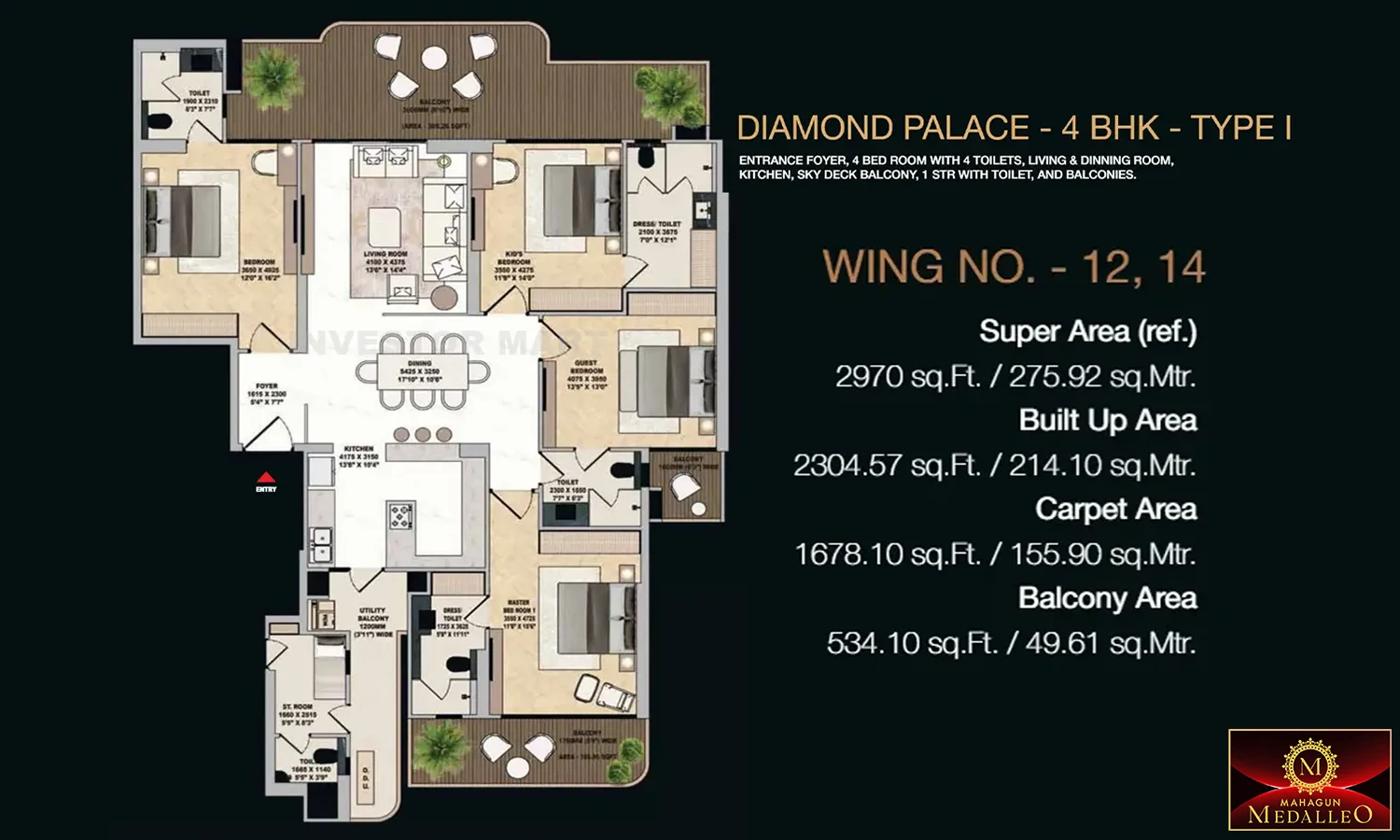 2970 Sqft
