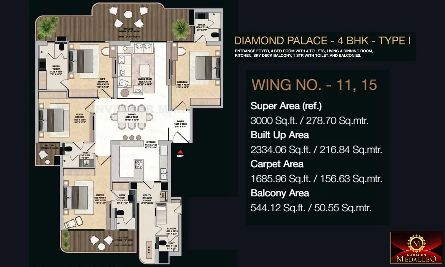 3000 Sqft