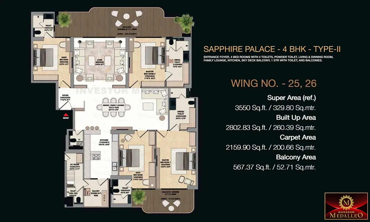 3550 Sqft
