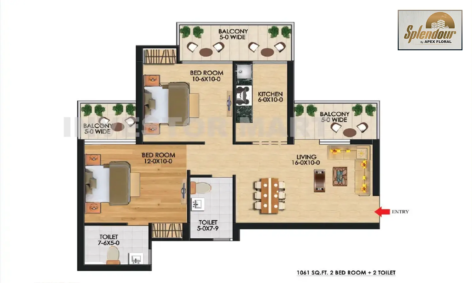 1061 Sqft
