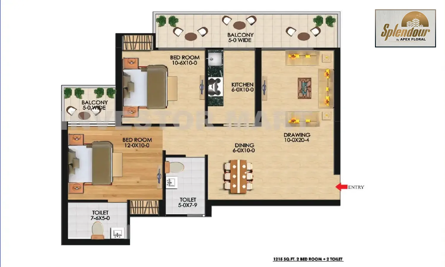 1215 Sqft