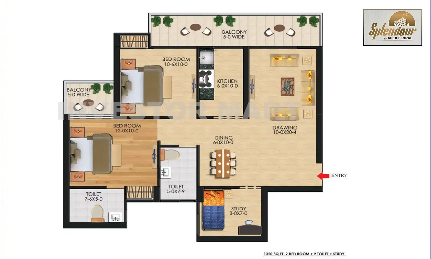1320 Sqft