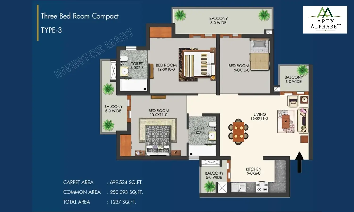 1237 Sqft