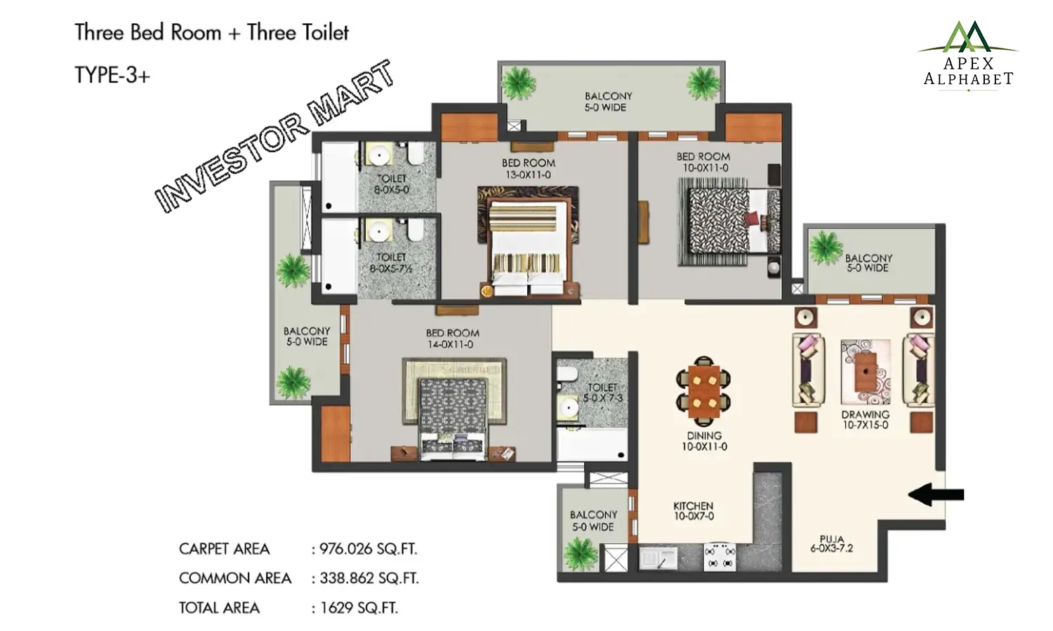 1629 Sqft