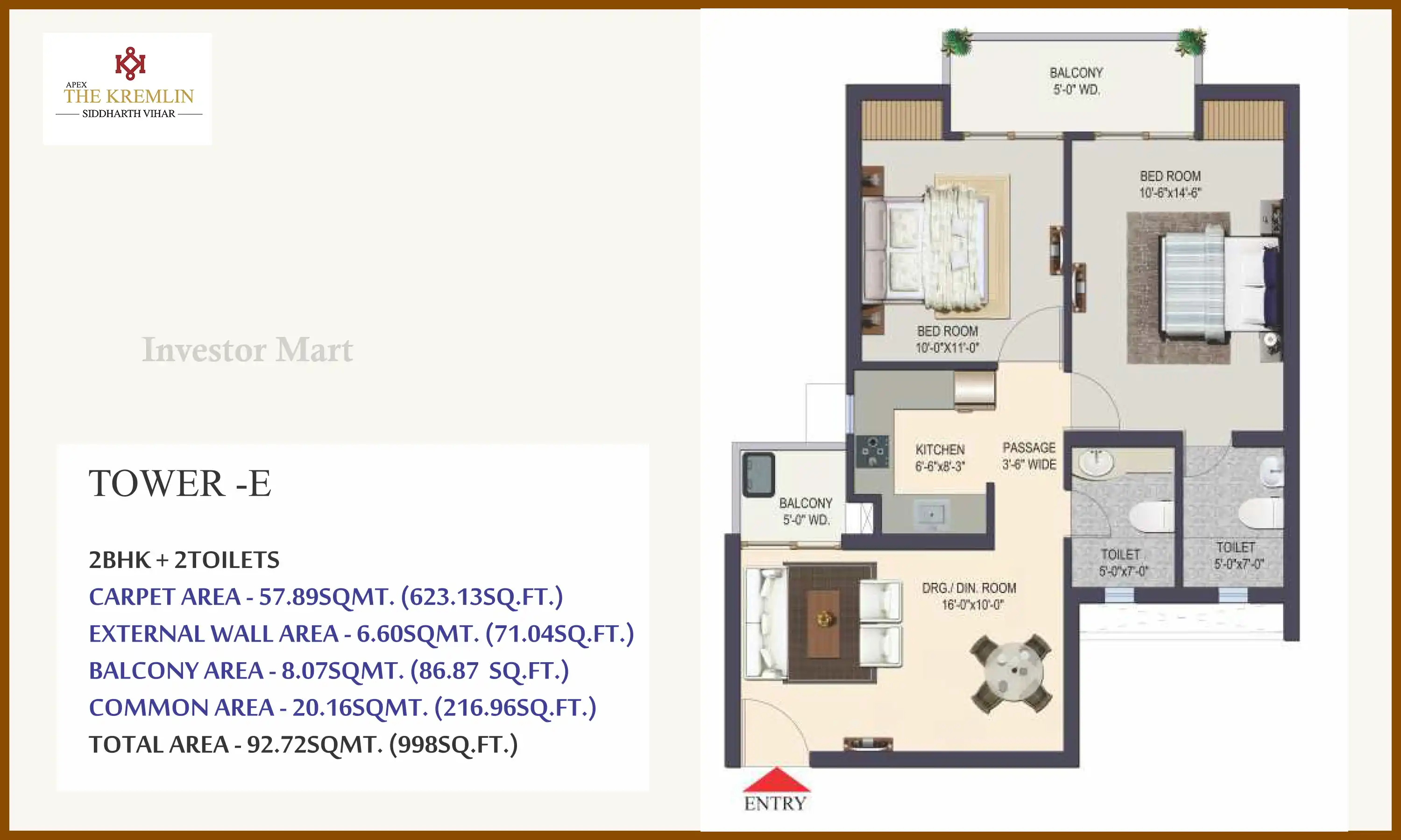 998 Sqft
