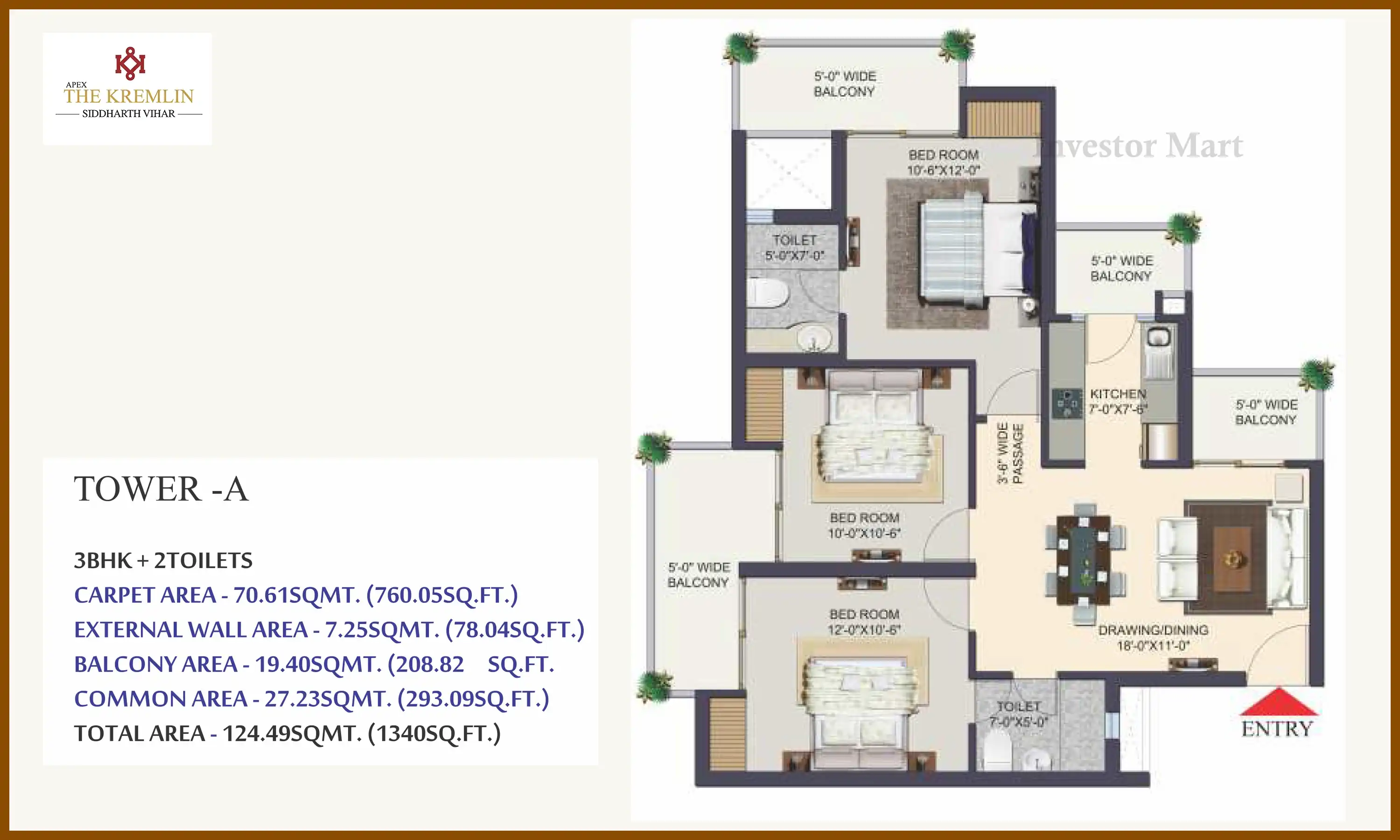 1340 Sqft